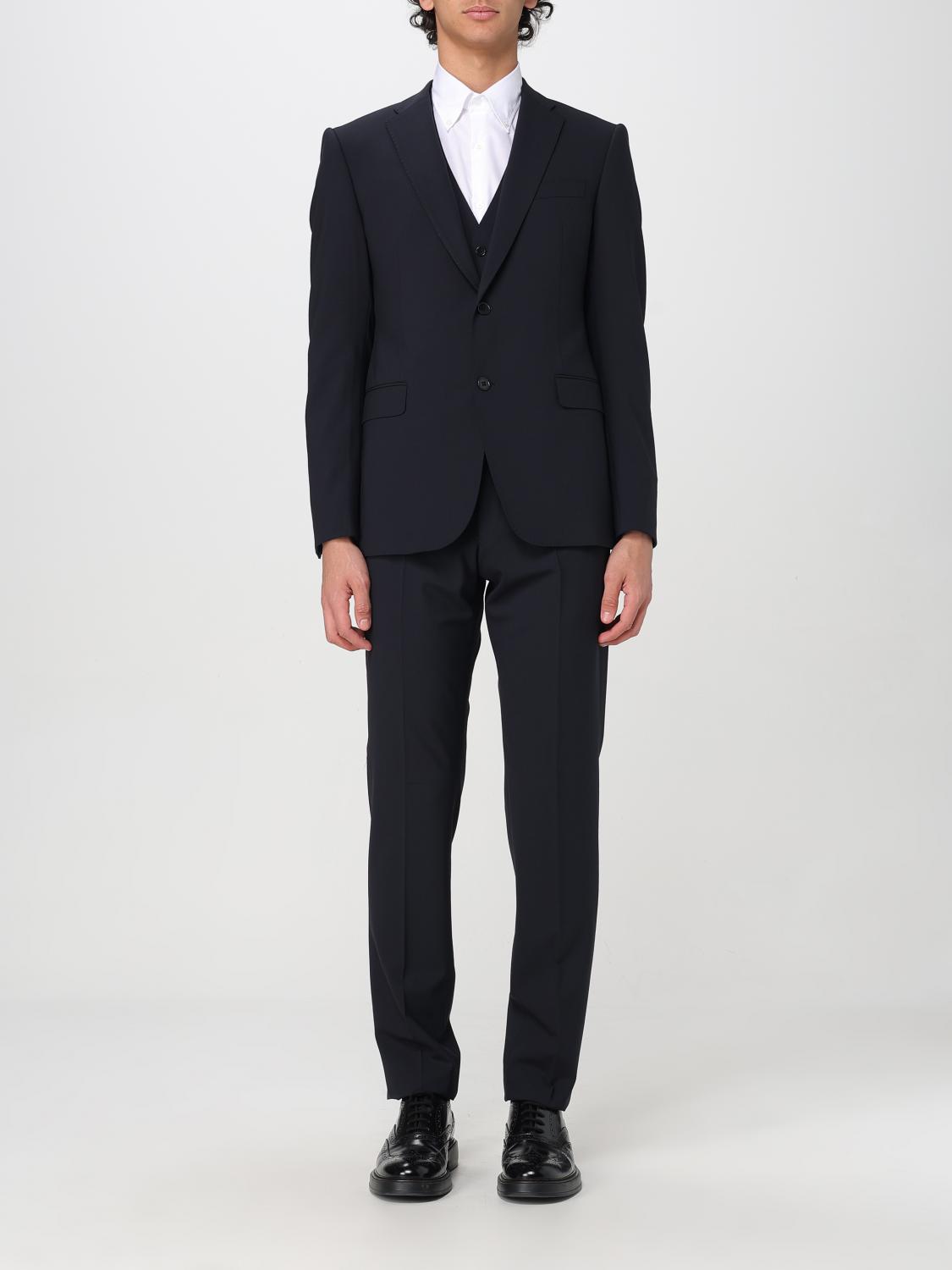 Emporio Armani Suit Men Color Navy In Navy