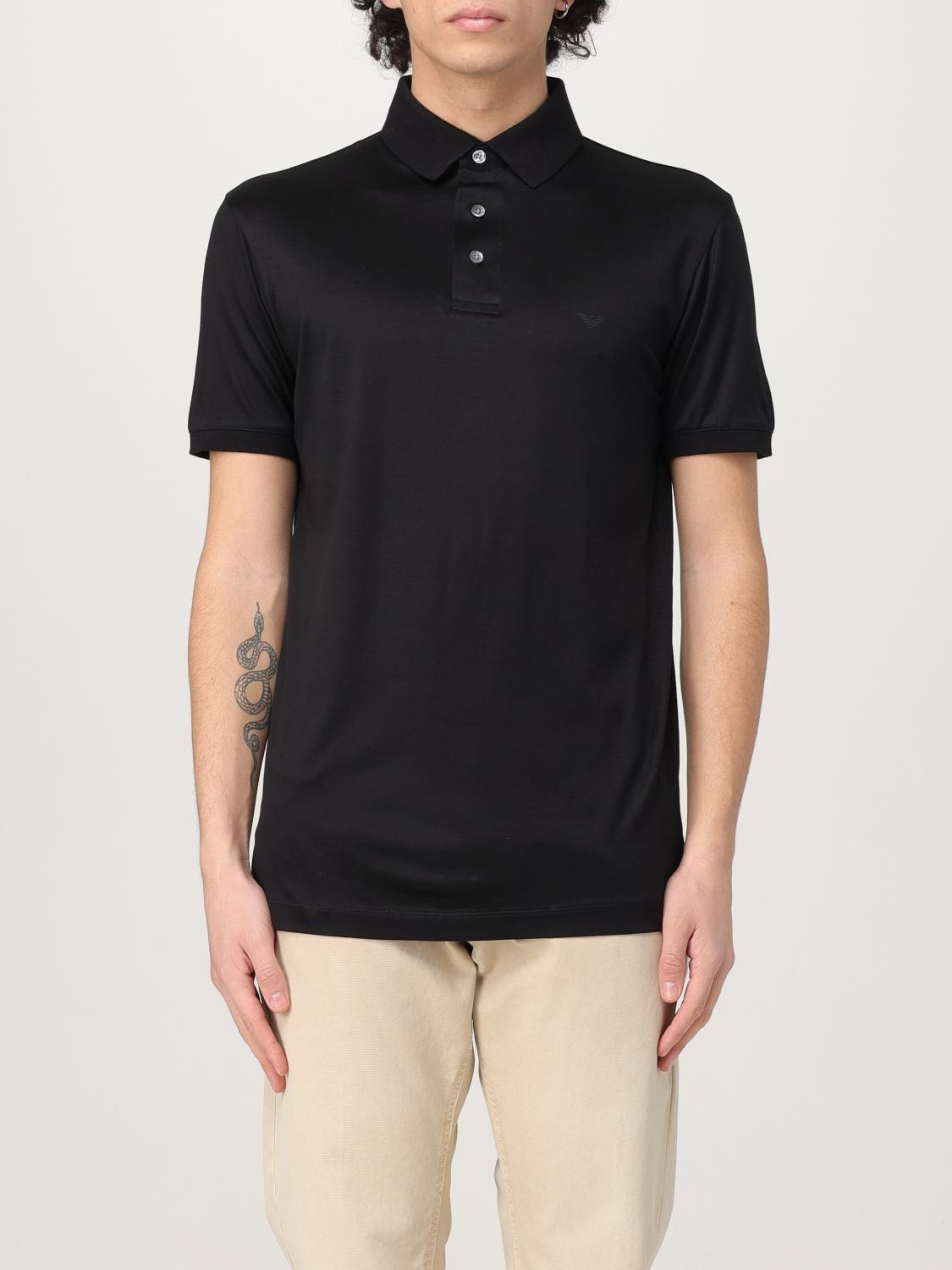 Emporio Armani Herren Schwarz Polo Shirt Men Color