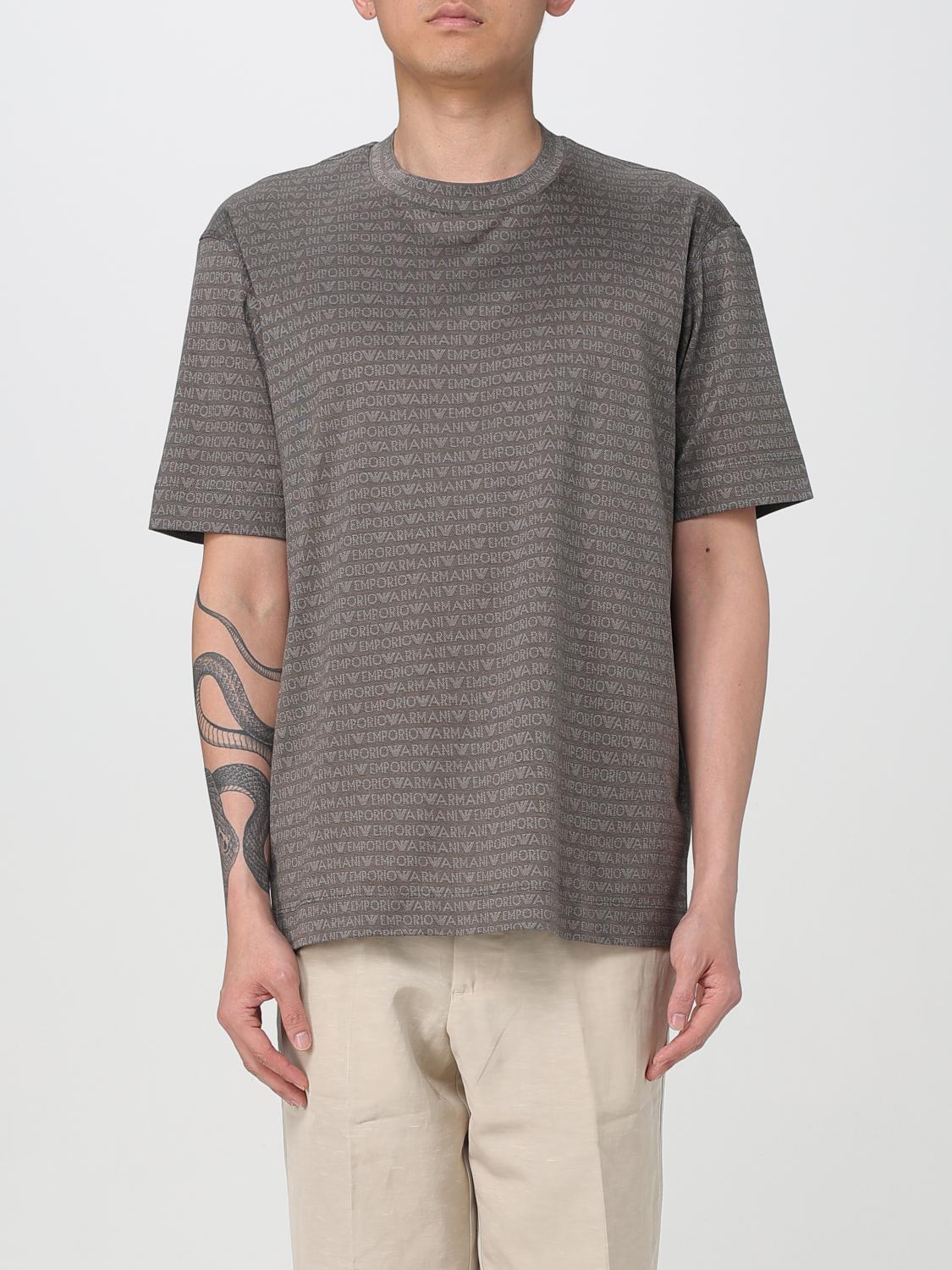 Emporio Armani T-shirt Men Color Brown In Brown