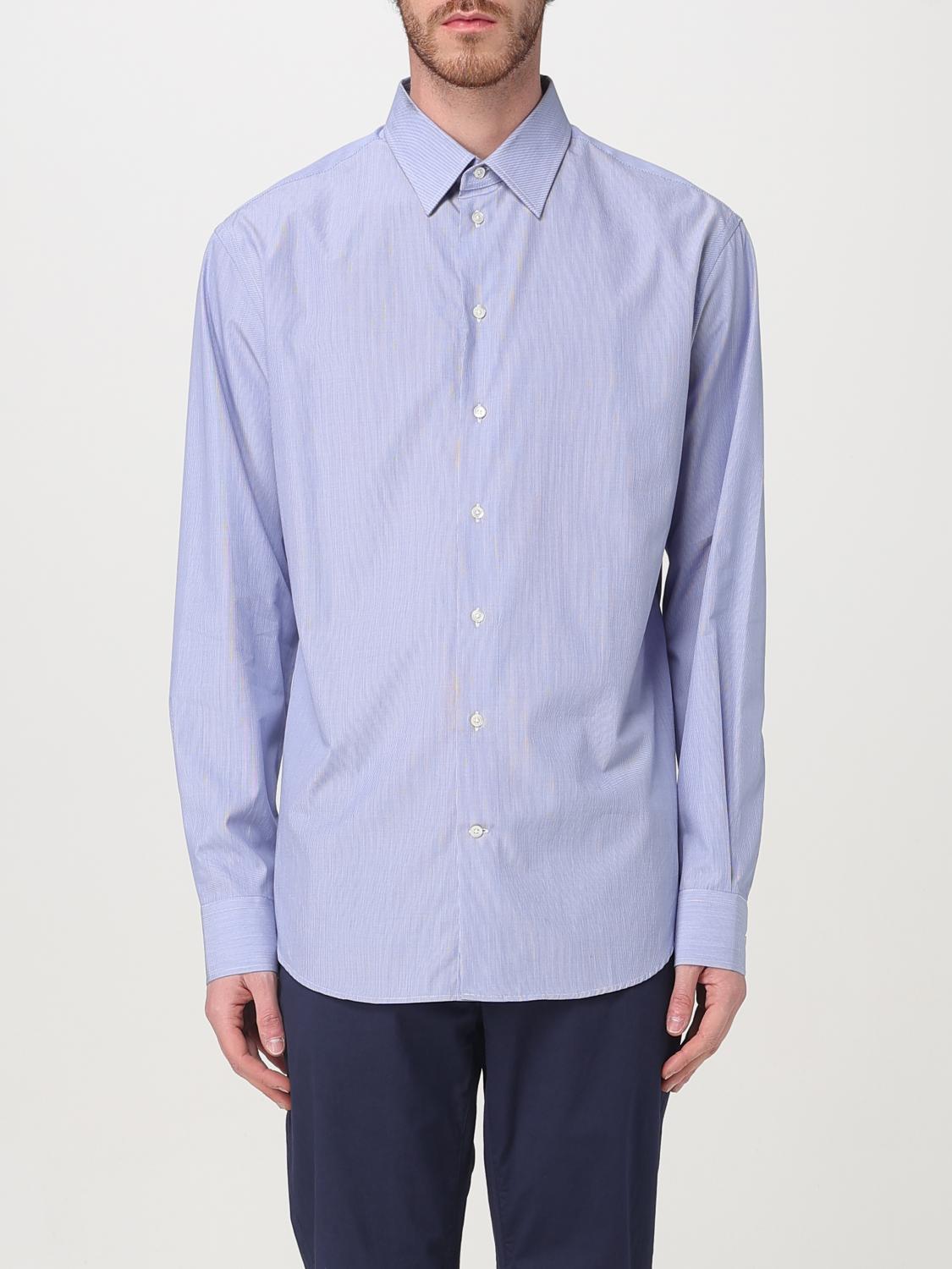 Shirt EMPORIO ARMANI Men color Gnawed Blue