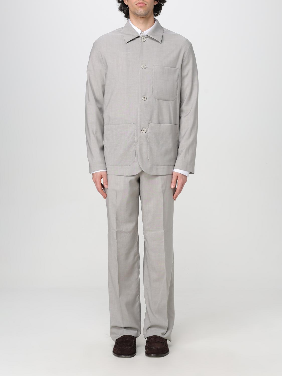 Emporio Armani Virgin Wool Jacket In Sand