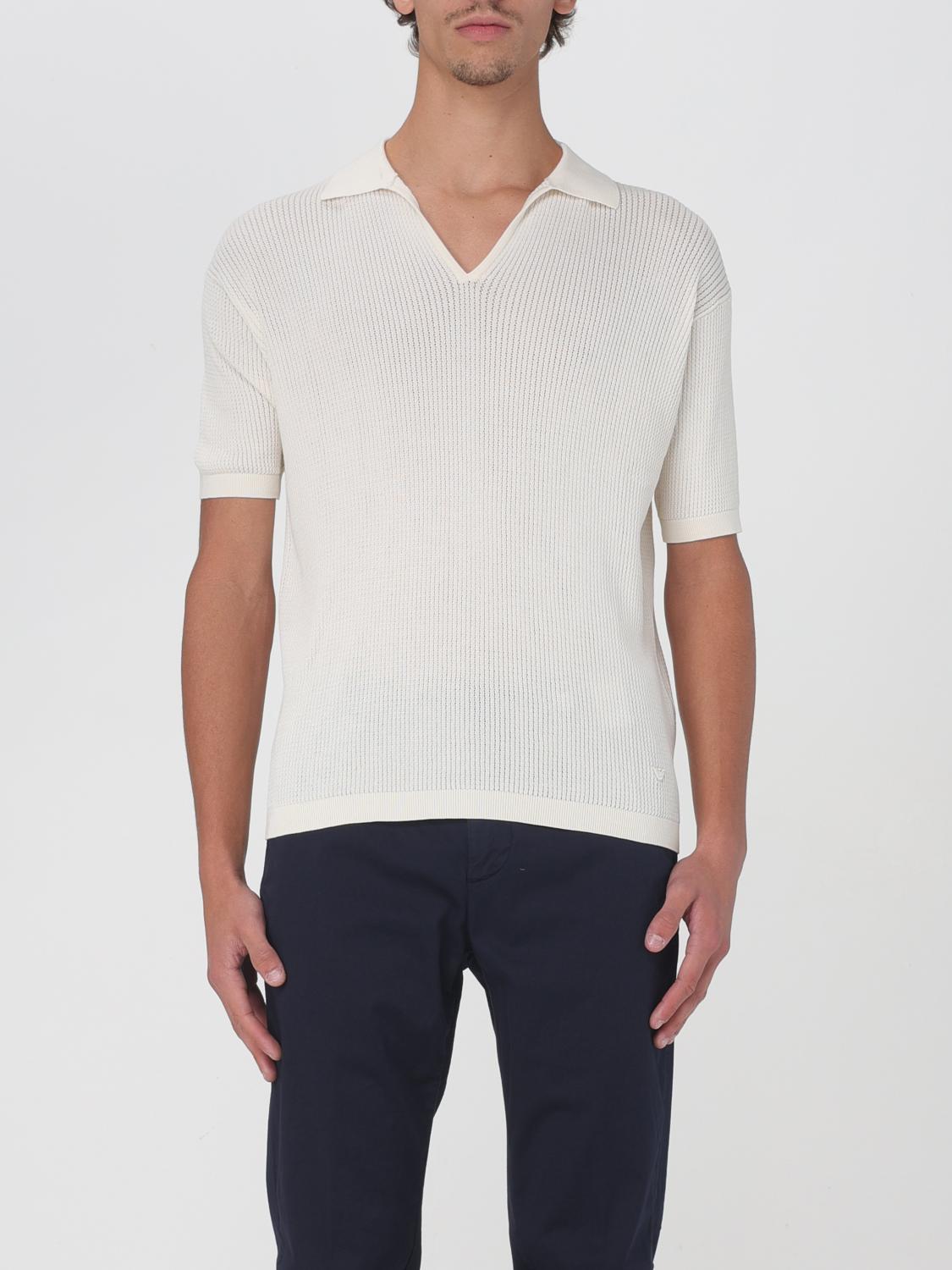 Emporio Armani Short-sleeved Sweater In White
