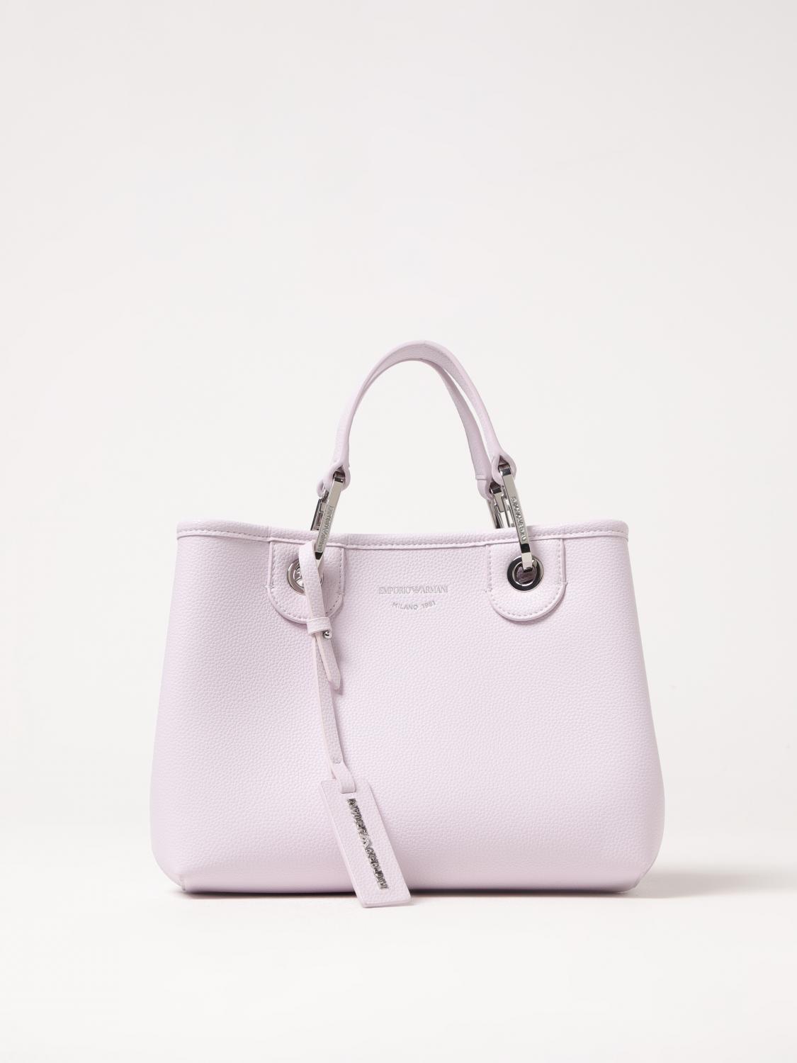 Emporio Armani Myea Vegan Leather Handbag In Pastel Pink In Pink