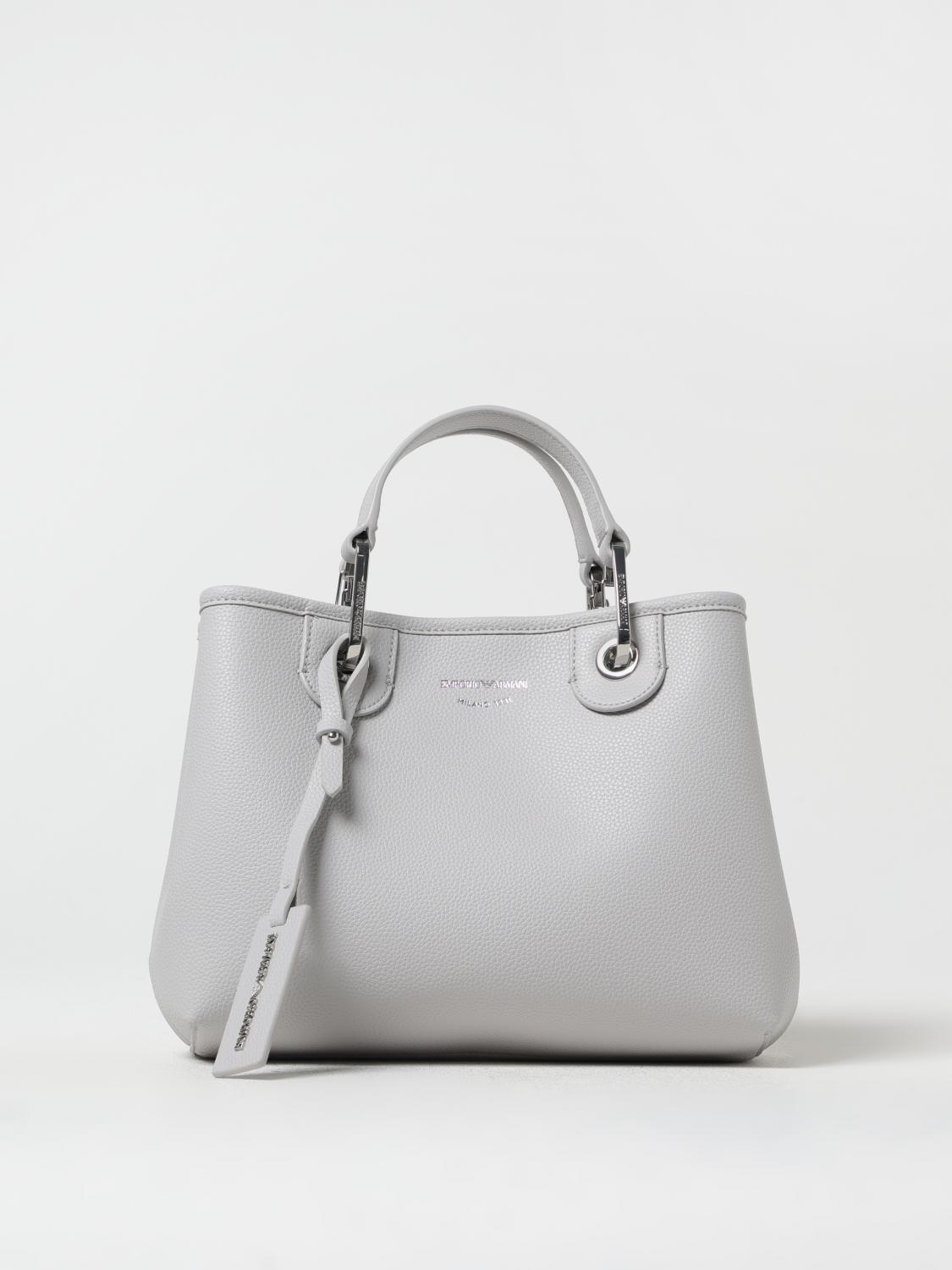 Emporio Armani Myea Perla Tabacco Mini Shopping Bag In Pearl
