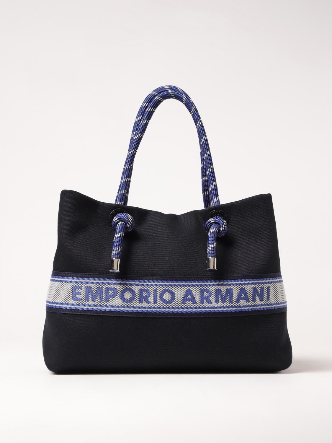 Emporio Armani Tote Bags Woman Color Blue In Blue