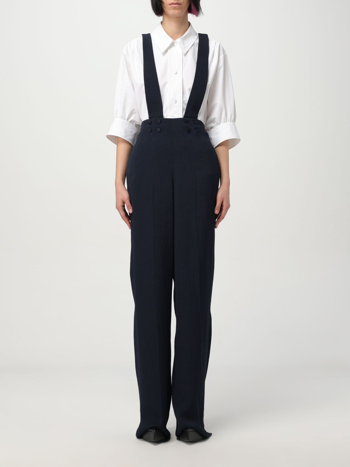 EMPORIO ARMANI PANTS EMPORIO ARMANI WOMAN COLOR BLUE 422470009