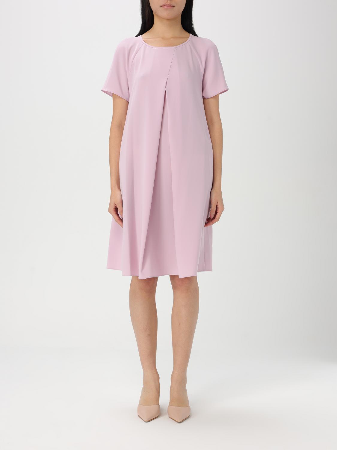 Emporio Armani Women's Crew Neck Mini Dress In Pink