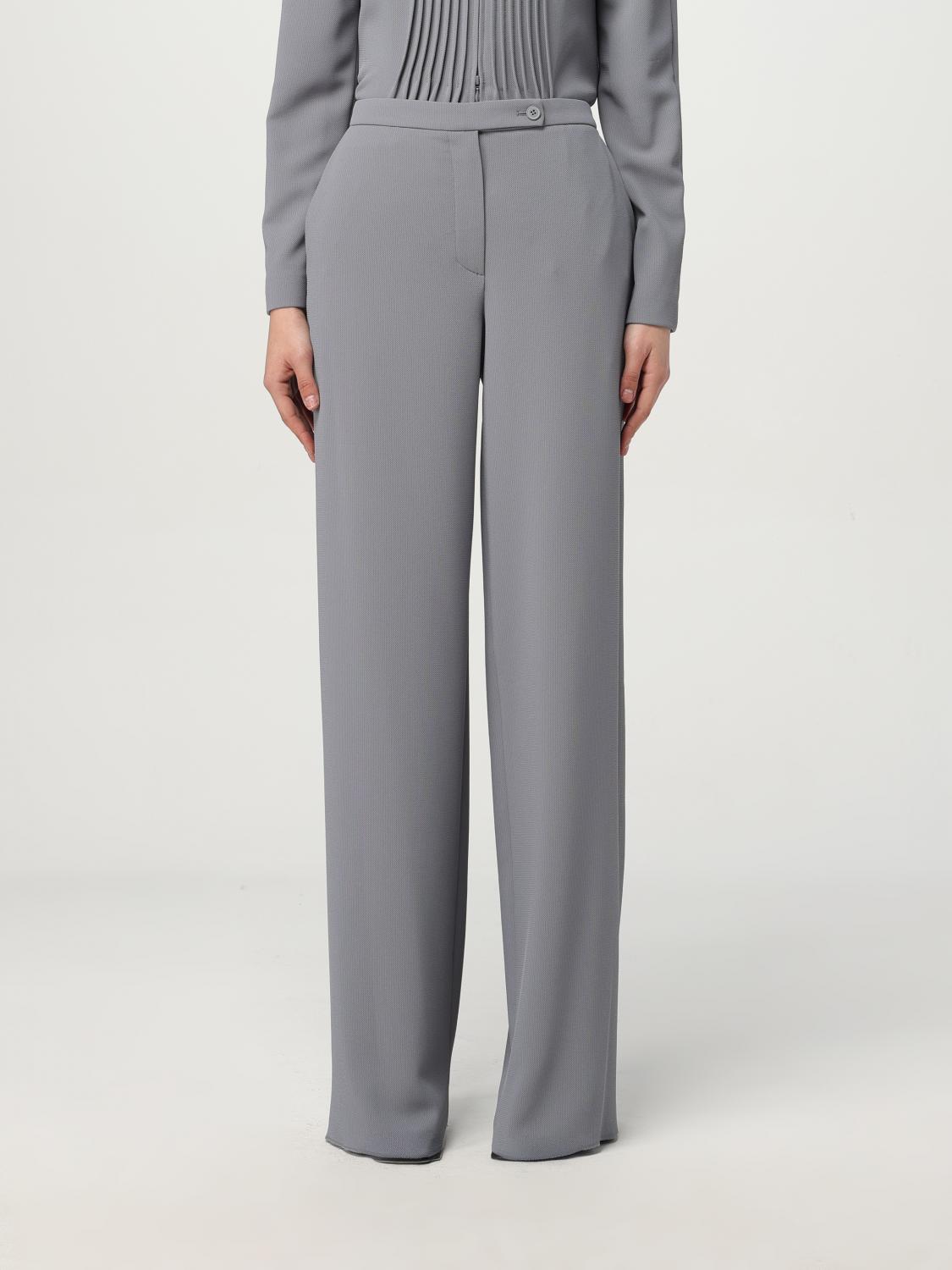 Emporio Armani Pants Woman Color Grey In Gray