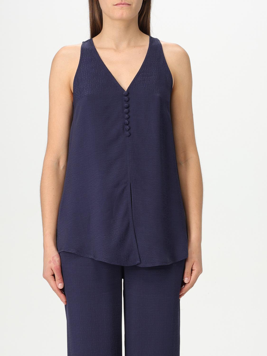 Shop Emporio Armani Top Woman Color Blue