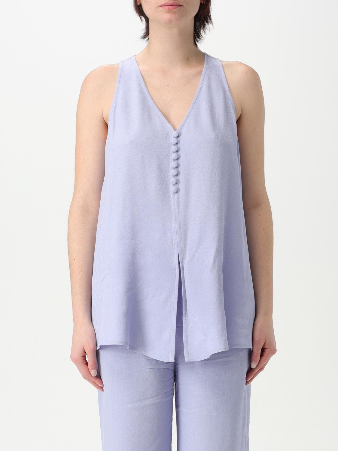 Emporio Armani V-neck Sleeveless Top In Lilac