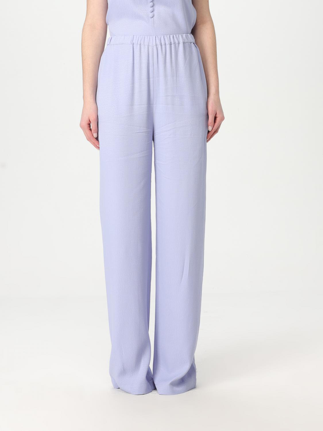 Shop Emporio Armani Pants Woman Color Lilac