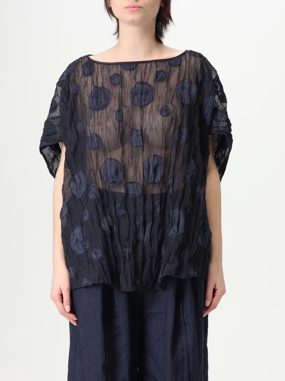Emporio Armani Sheer Blouse In Black