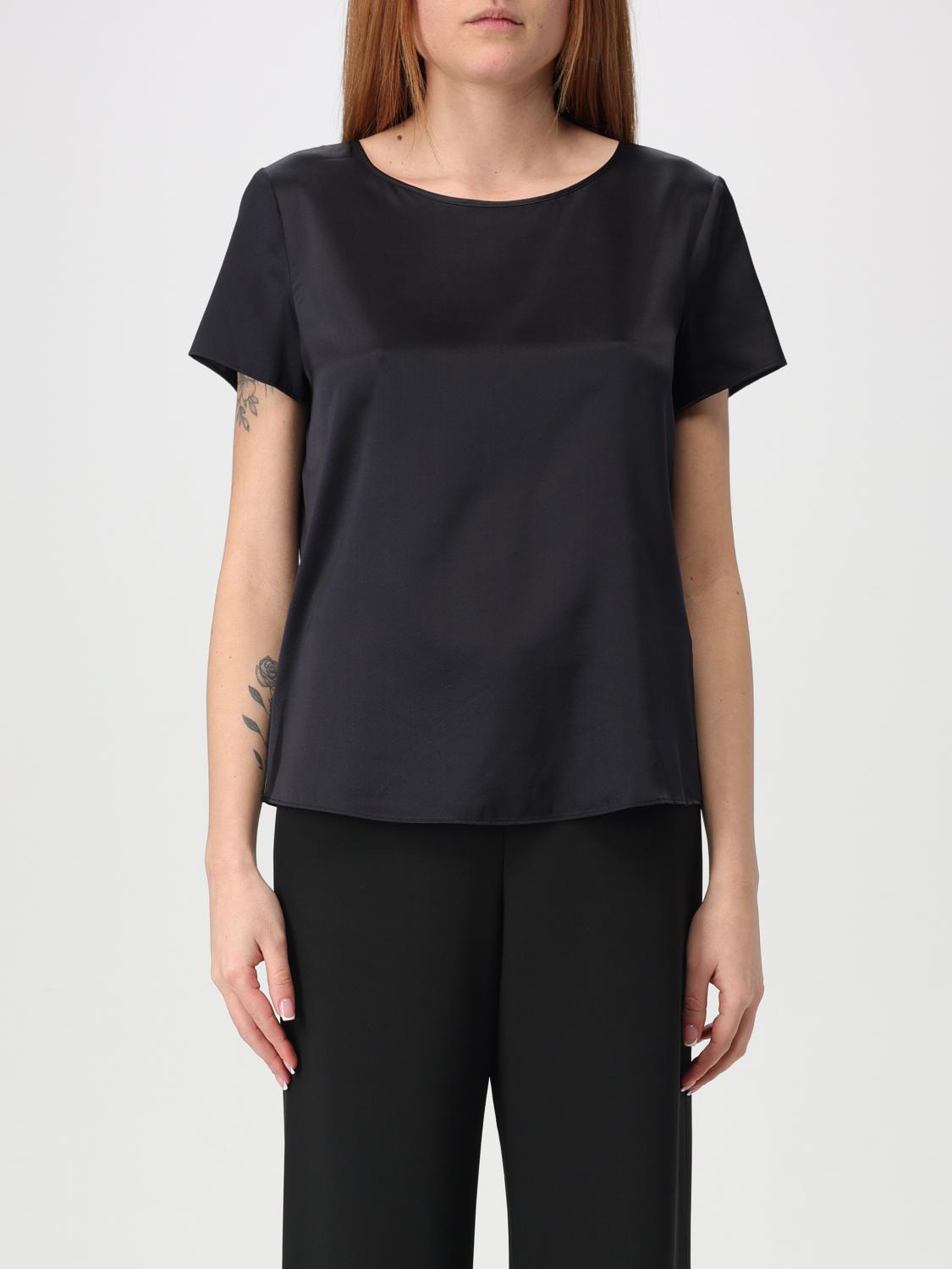 Emporio Armani Round Neck Short-sleeved T-shirt In Blue