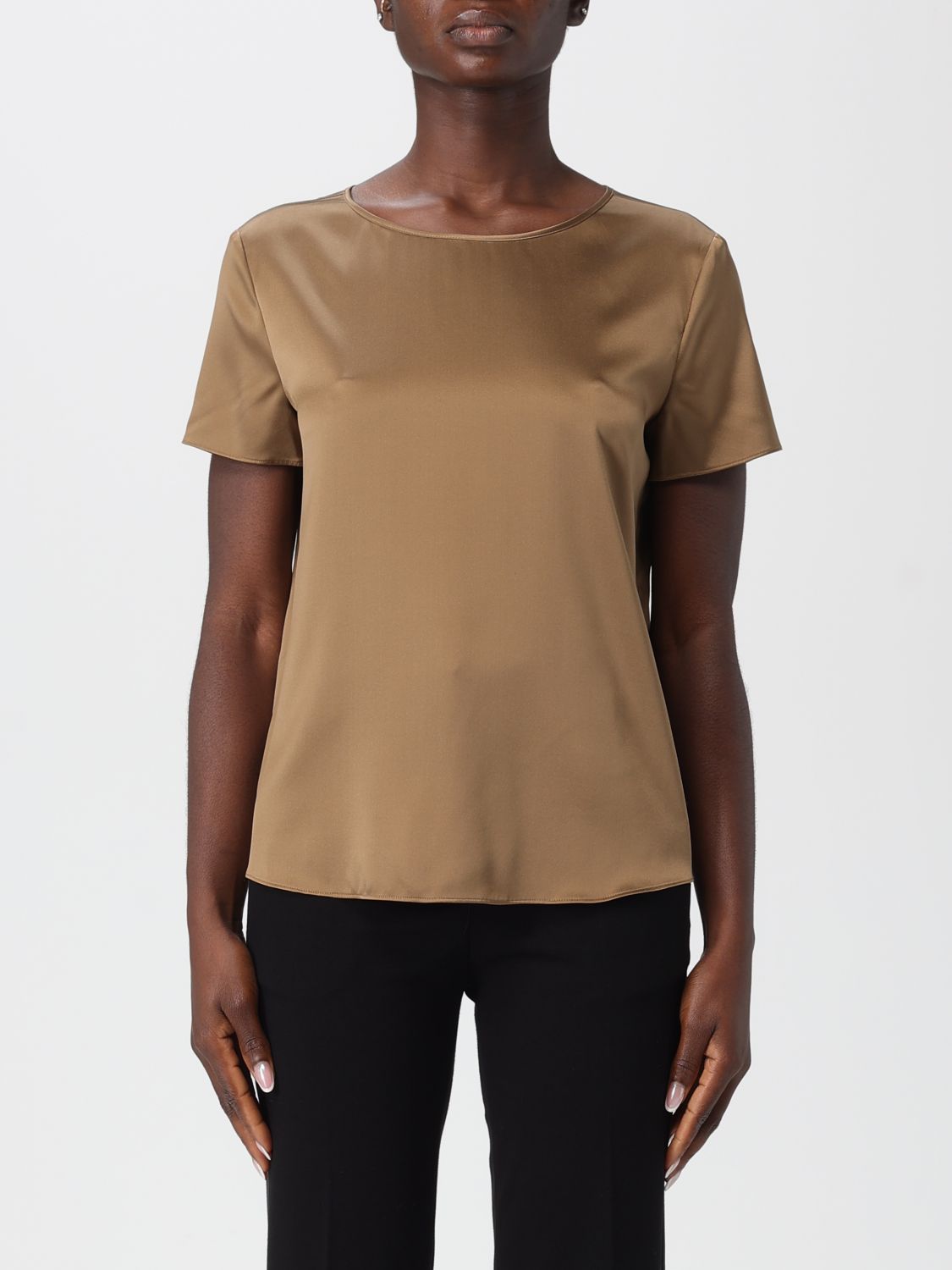 Emporio Armani Top  Woman Color Brown In Gold