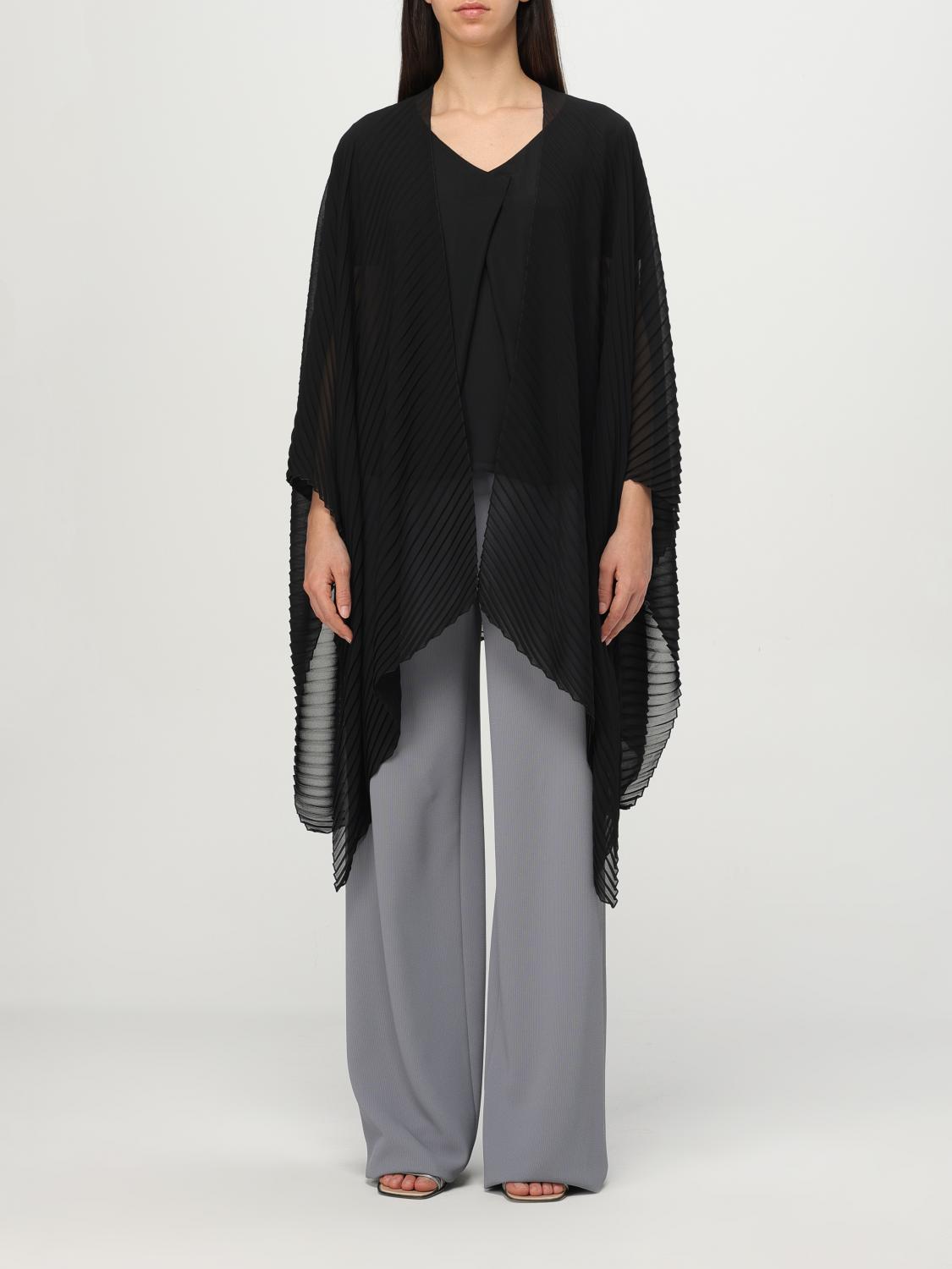 Emporio Armani Cape Woman Color Black In Black