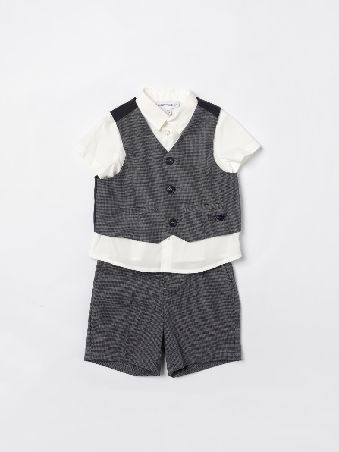 Emporio Armani Jumpsuit Kids Color Grey In Grey