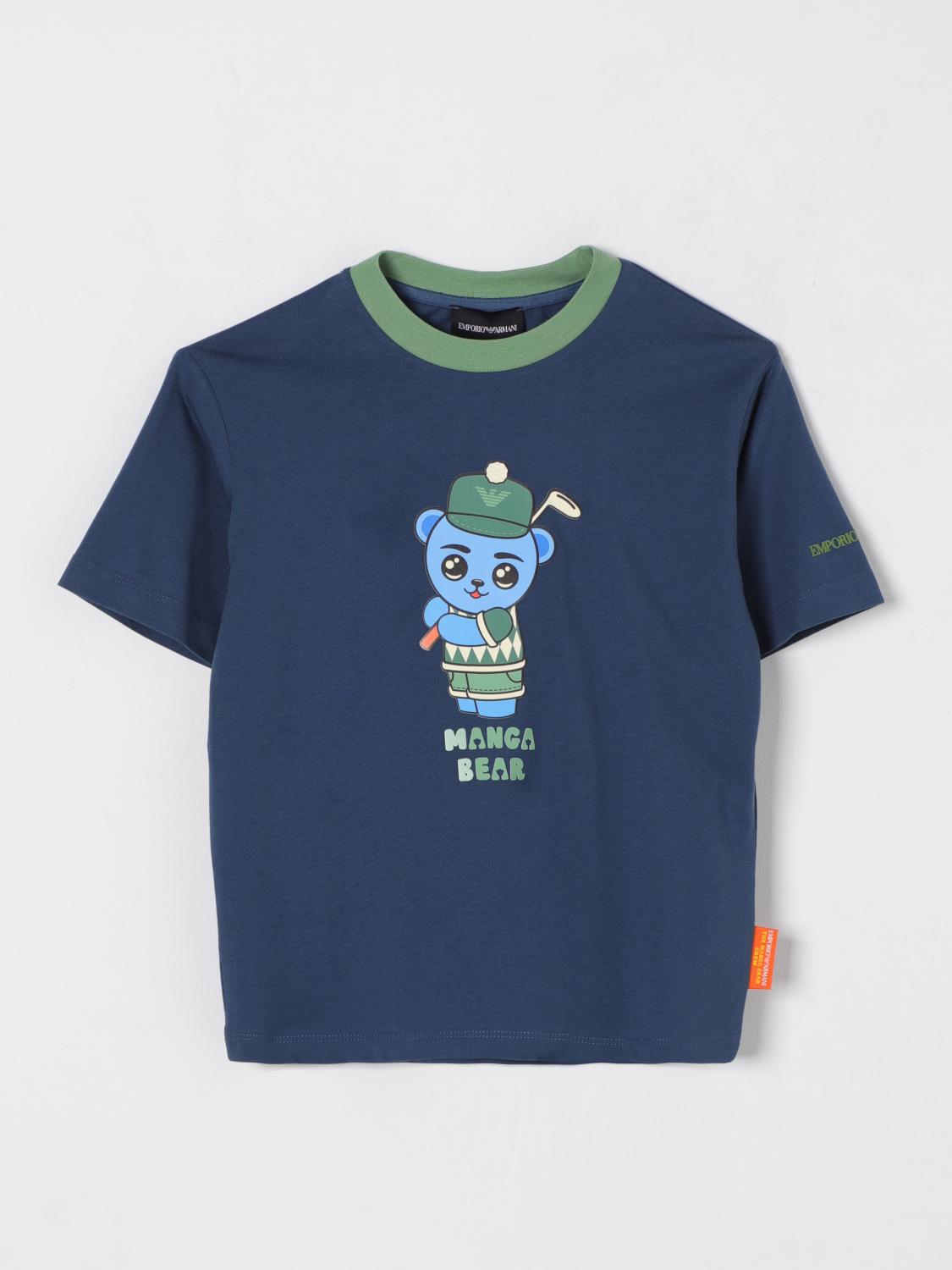 Emporio Armani T-shirts In Blue