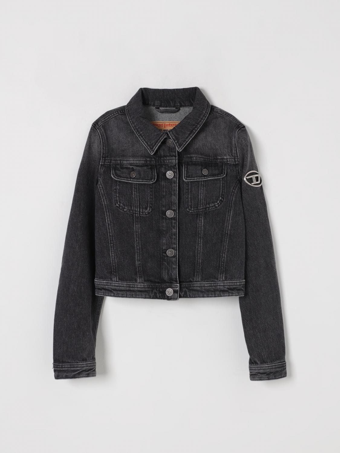 Diesel Jacket Kids Color Black In Black