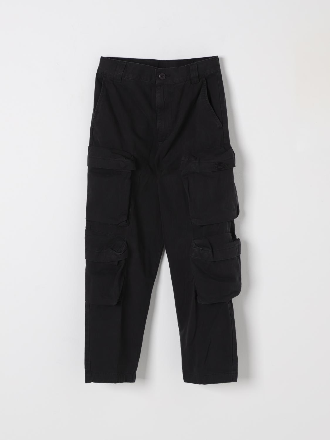 Diesel Pants Kids Color Black In Black
