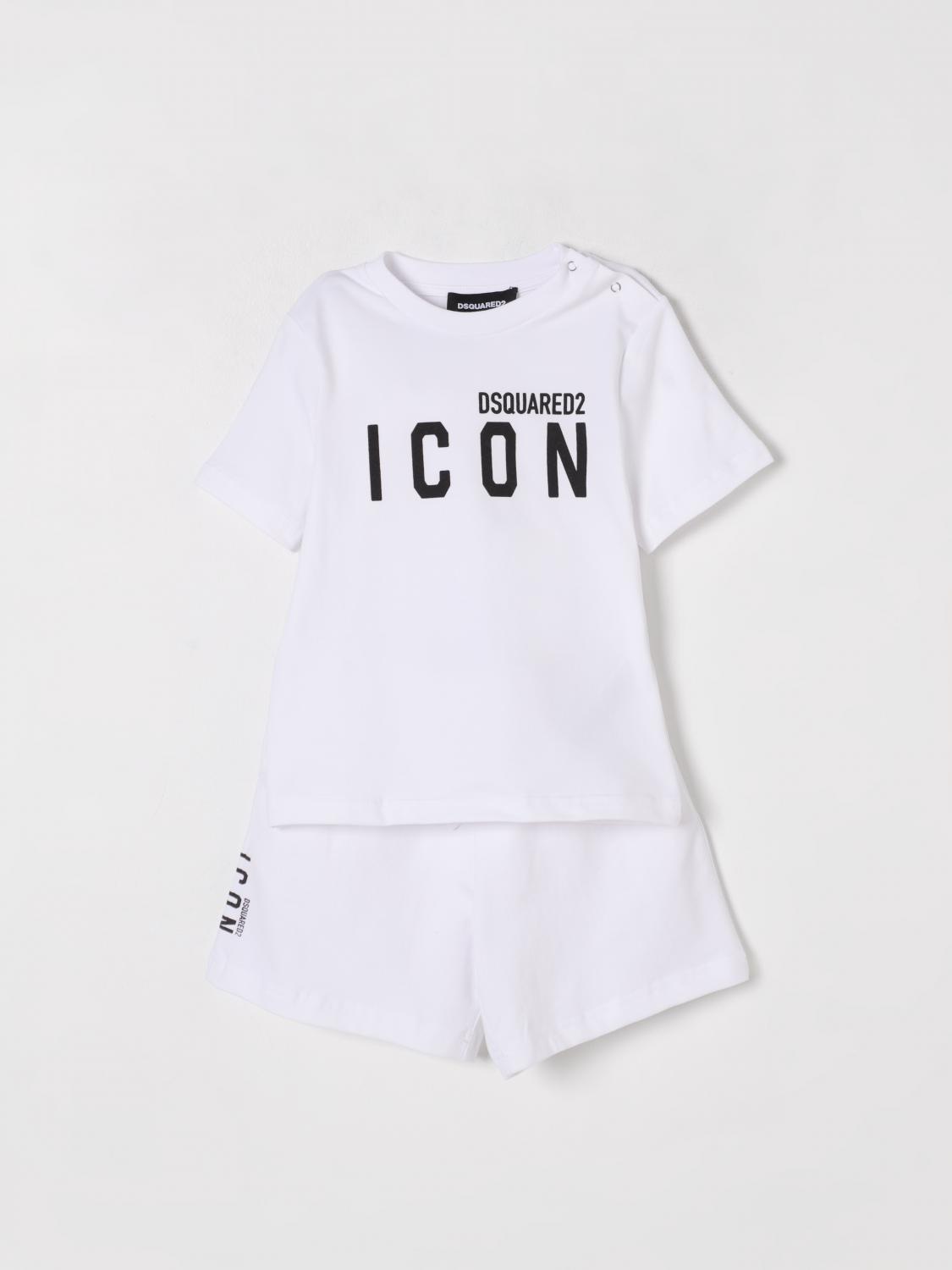 Dsquared2 Baby Icon Short Pyjama Set In White