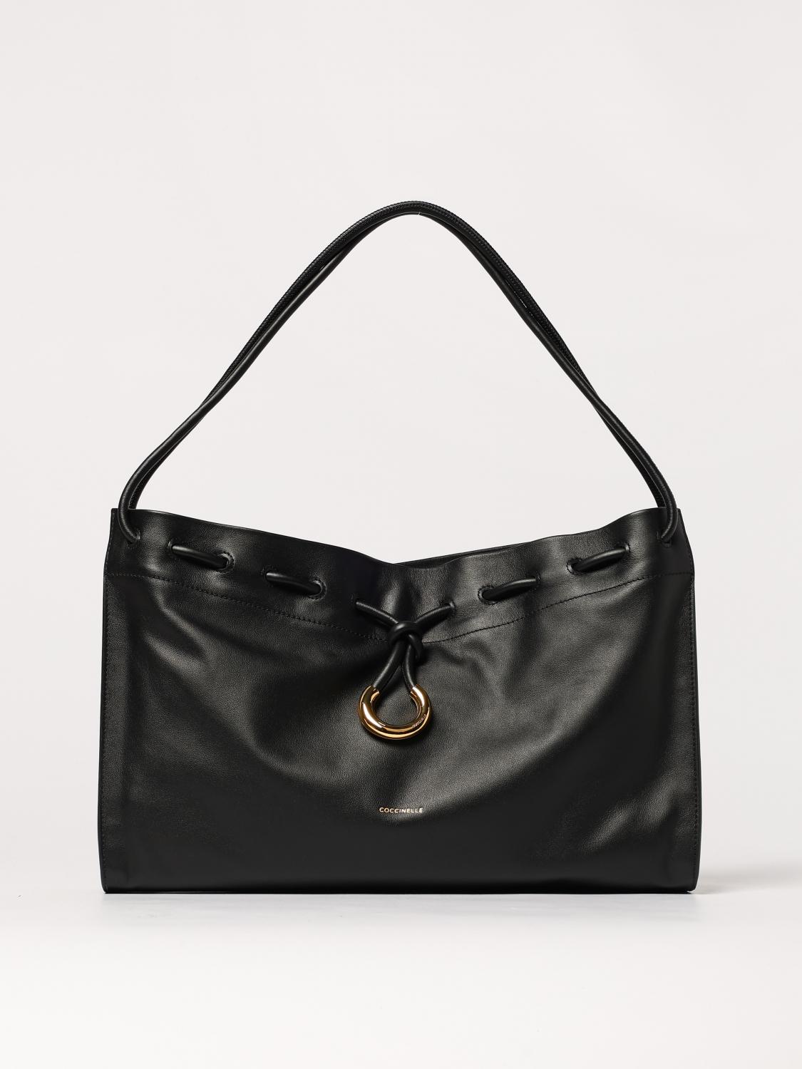 Coccinelle Isabela Tote Bag In Black Leather In Black