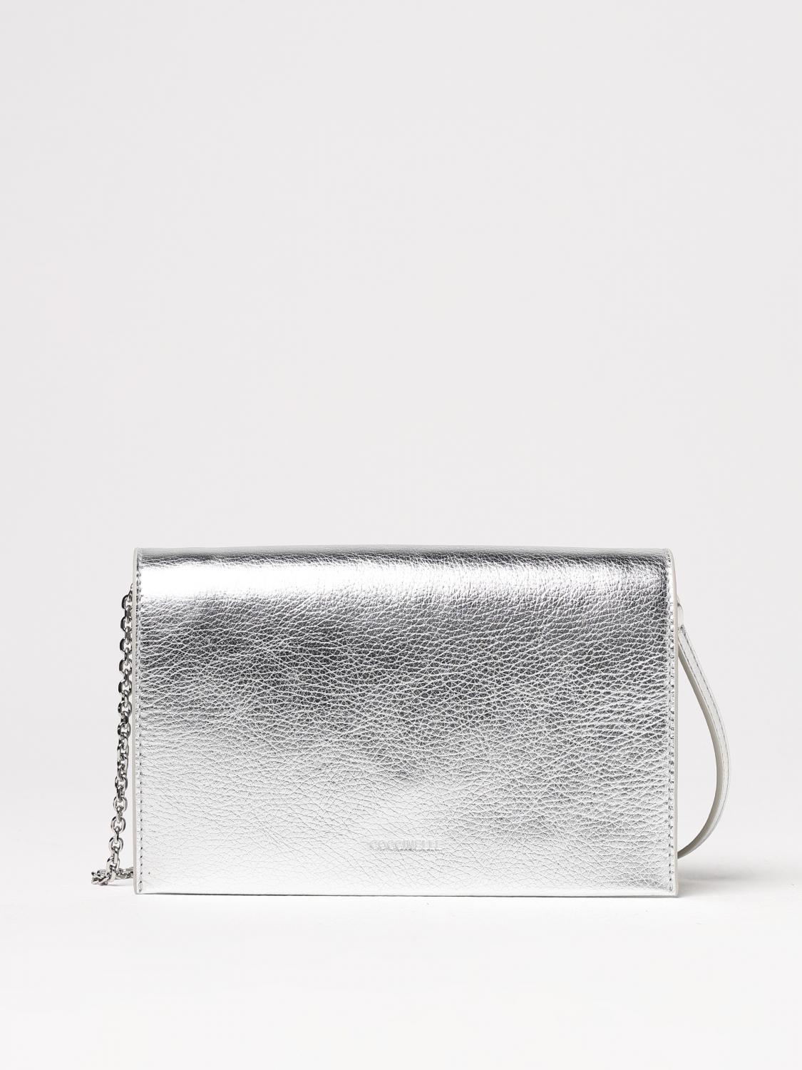 Coccinelle Silver Dandy Bag In Metallic