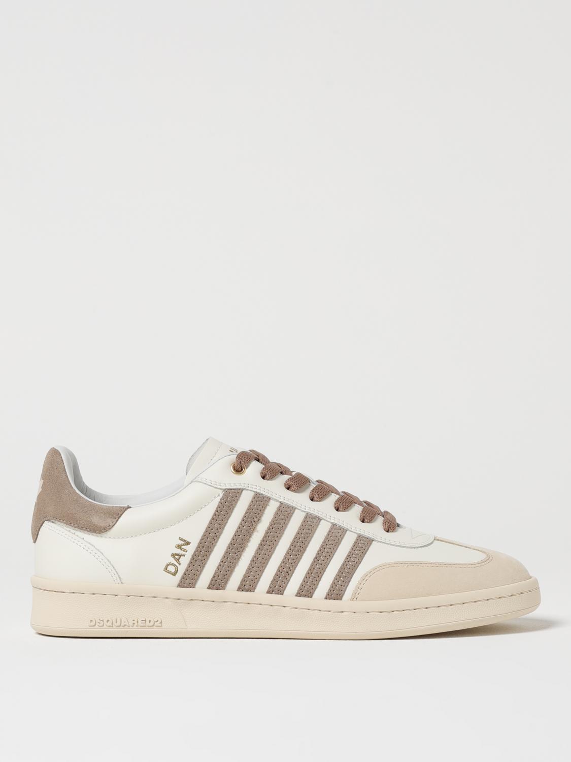 Dsquared2 Boxer Lace-up Sneakers In Weiss