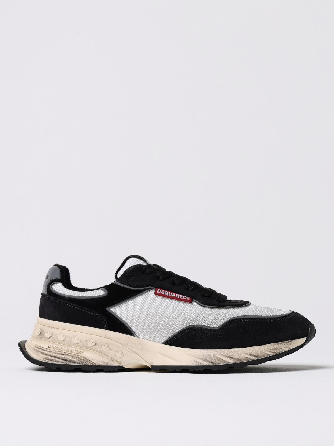 Dsquared2 Low Top Sneakers Textured Sole In Schwarz
