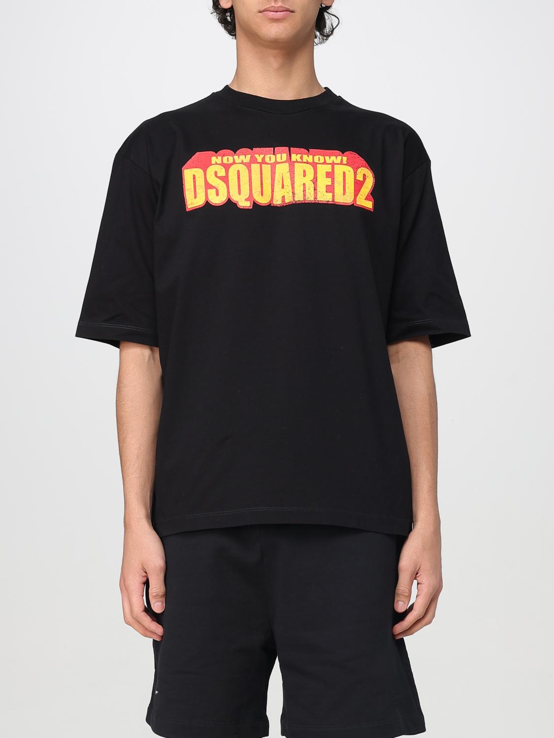 Dsquared2 Black Loose Fit T Shirt With Logo In Schwarz