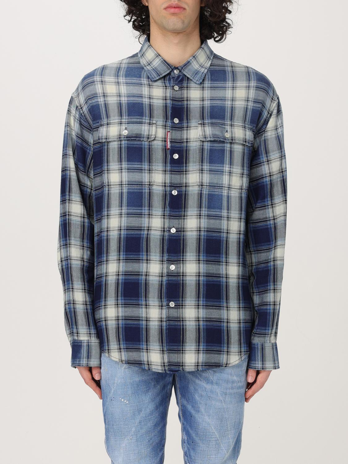 Shop Dsquared2 Shirt Men Color Blue