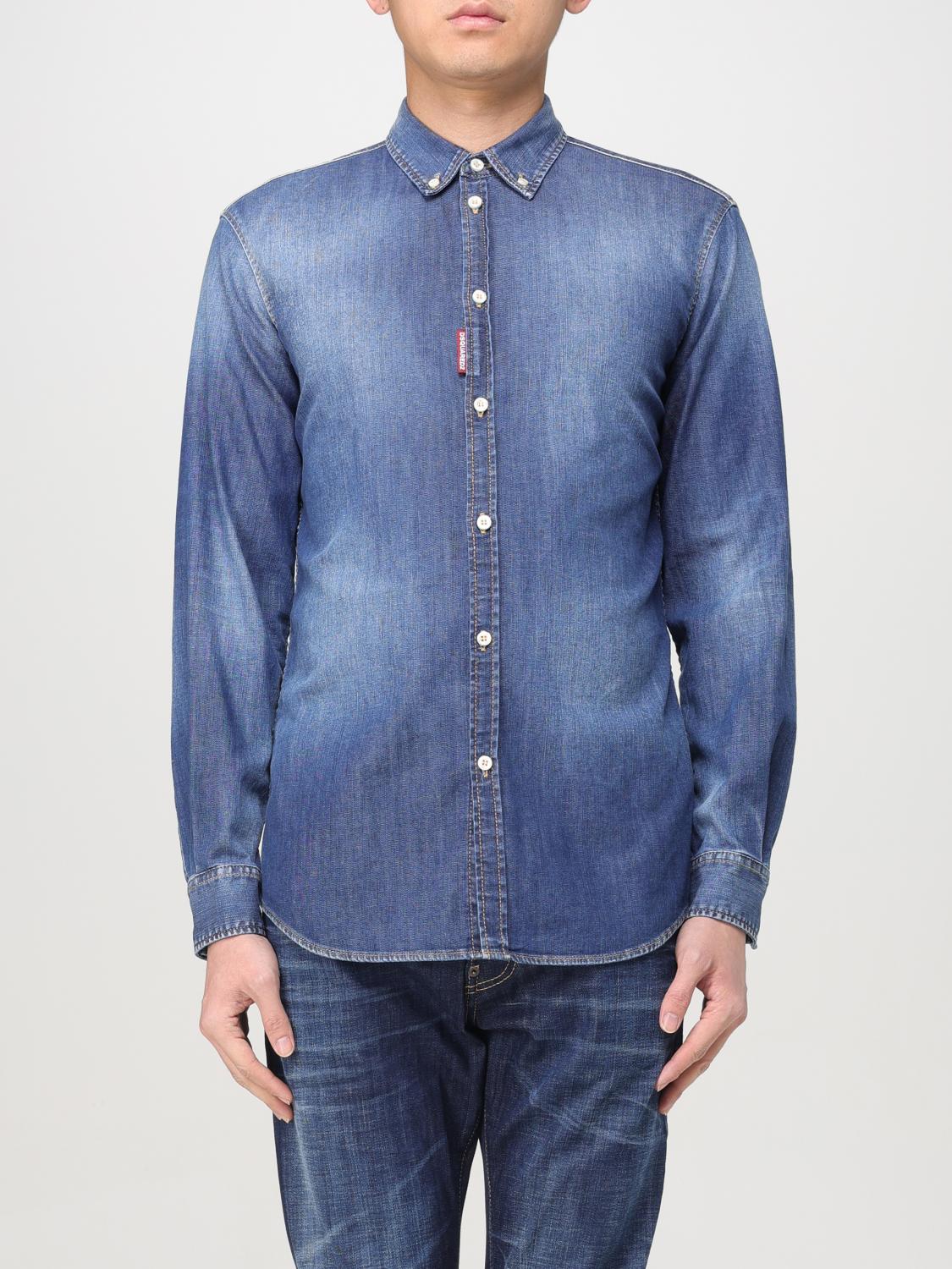 DSQUARED2 SHIRT DSQUARED2 MEN COLOR DENIM 422996028
