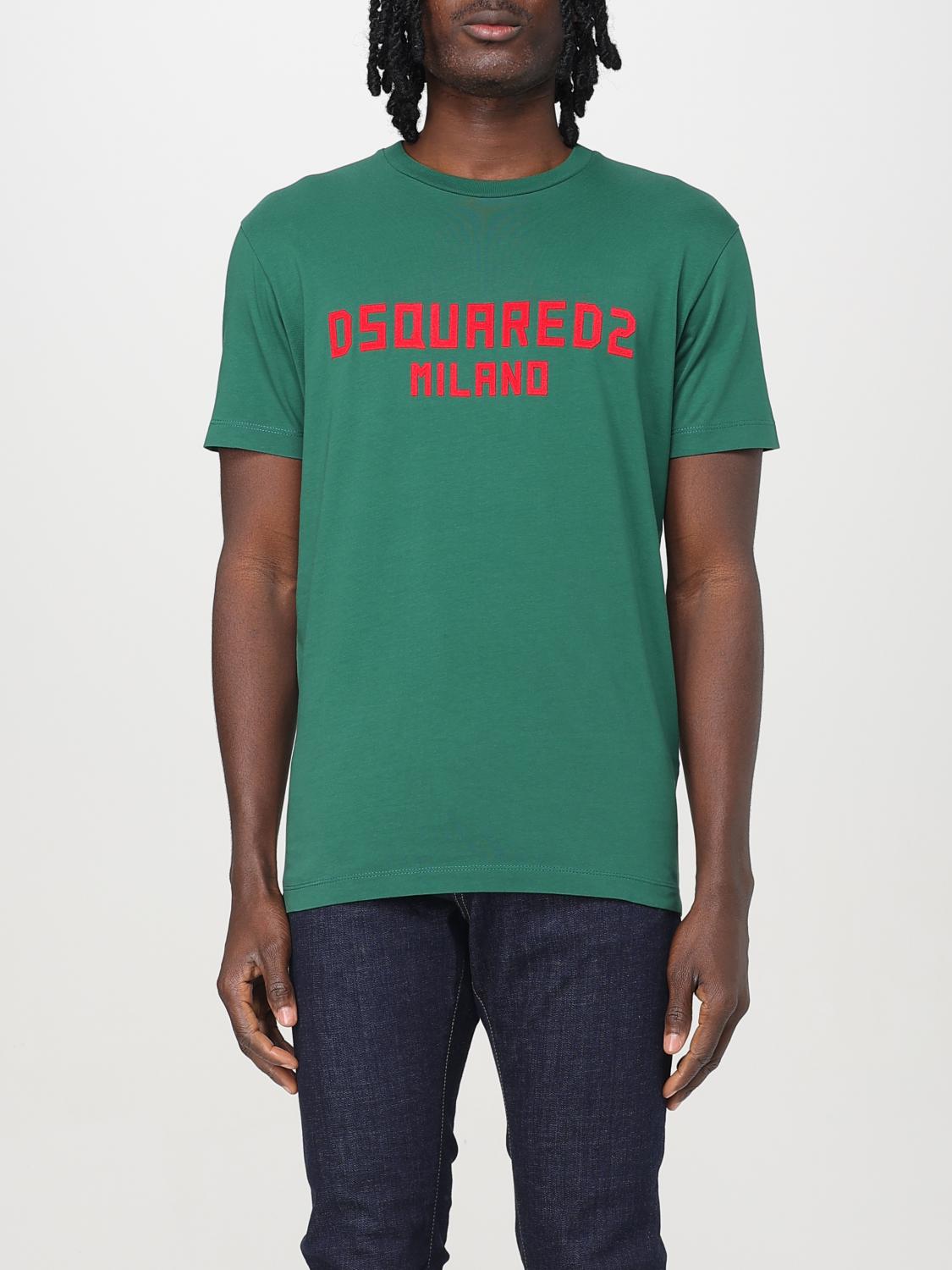 Dsquared2 Graphic Print Crew Neck T-shirt In Grün