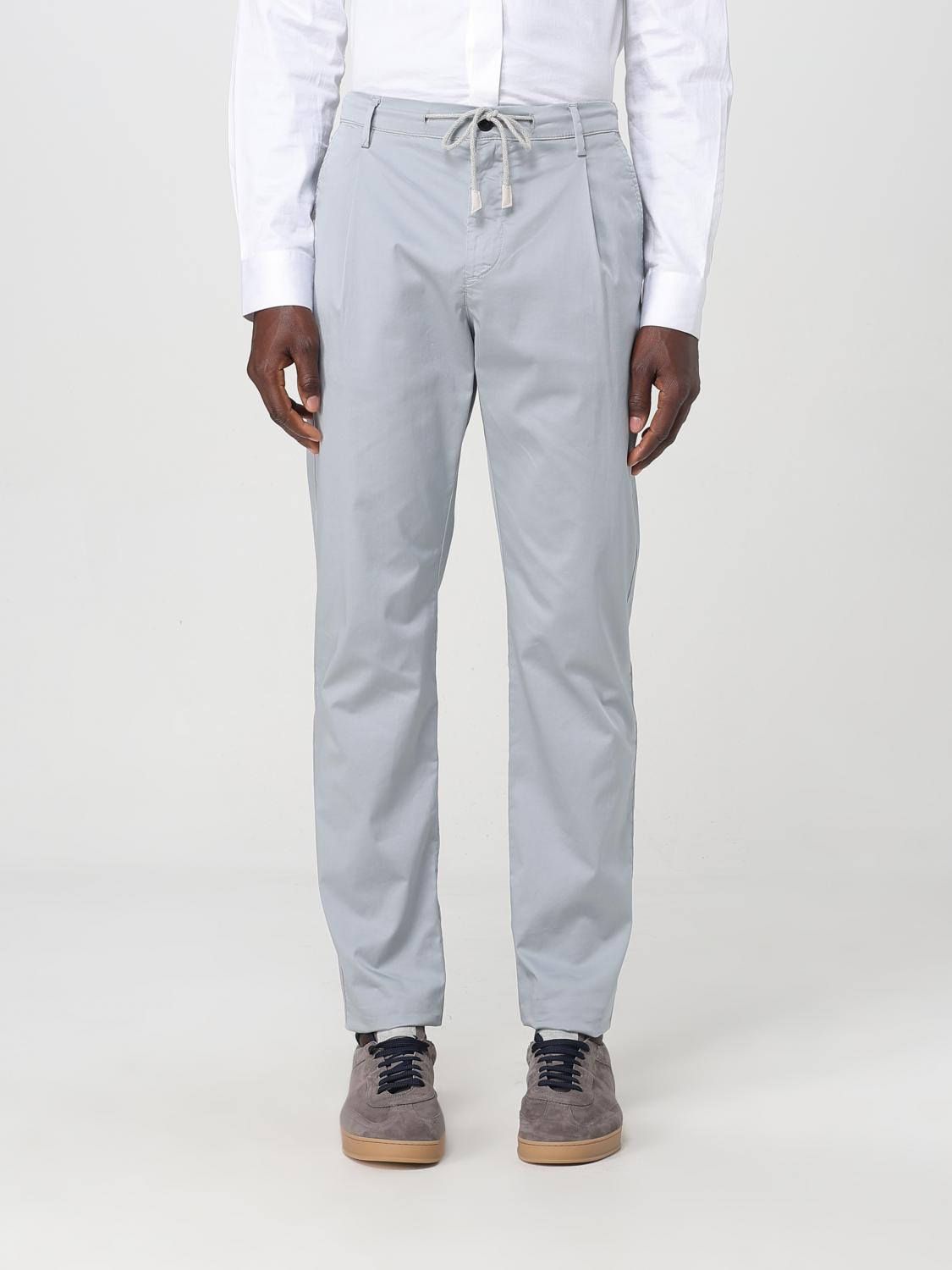 Eleventy Drawstring Casual Pants In Gray