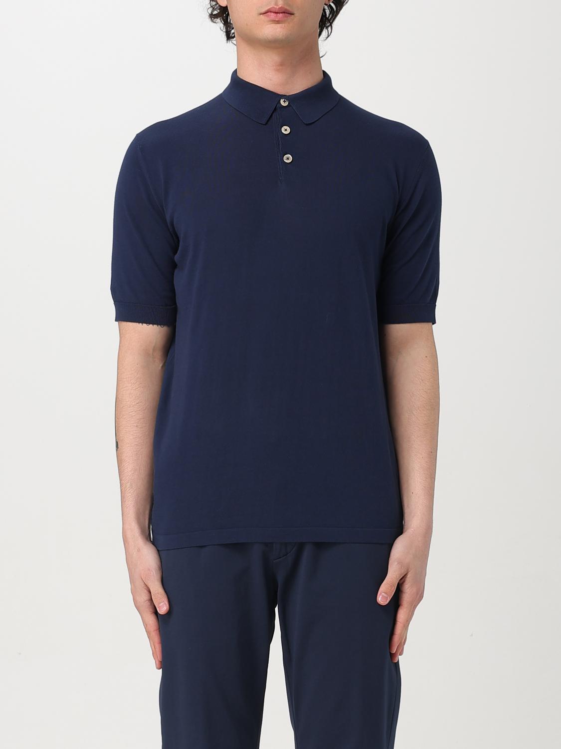 Eleventy Polo Shirt Men Color Blue In Blue