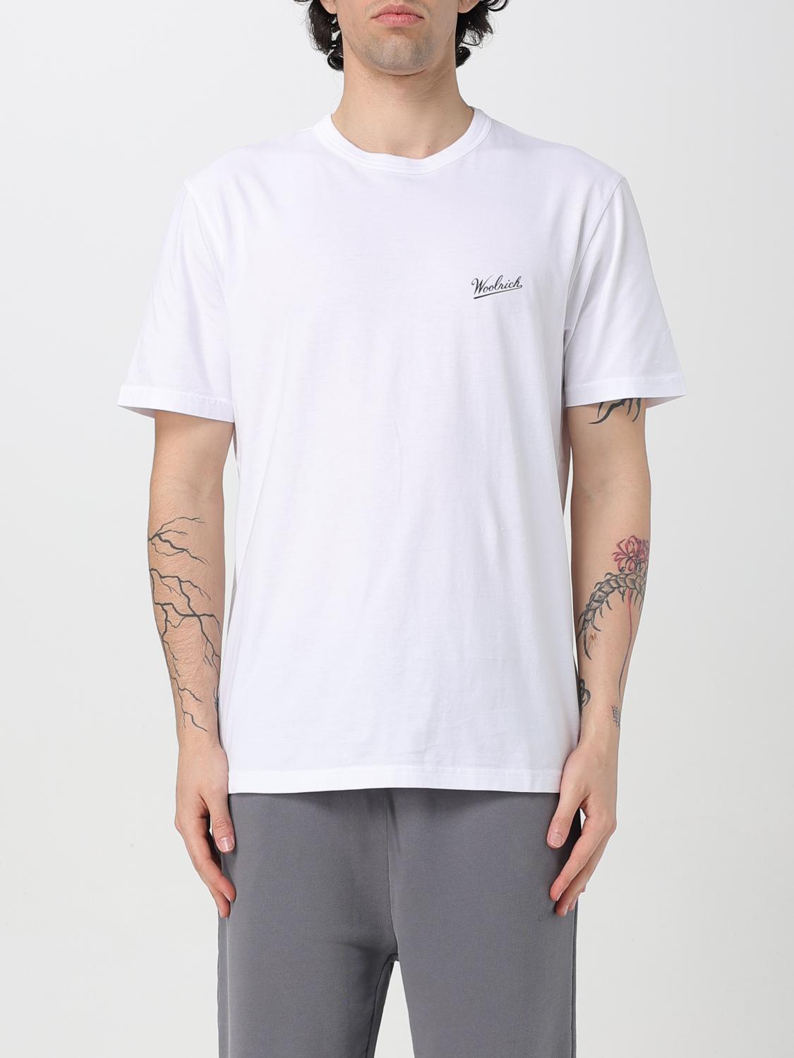Woolrich Logo-printed Crewneck T-shirt In Weiss