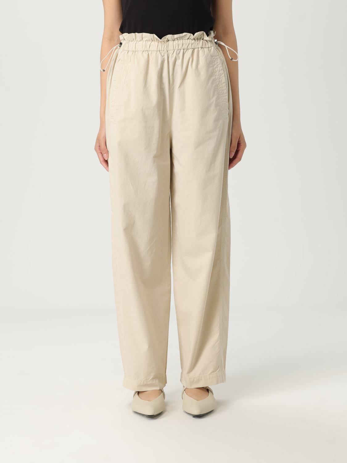 Shop Woolrich Pants Woman Color Beige