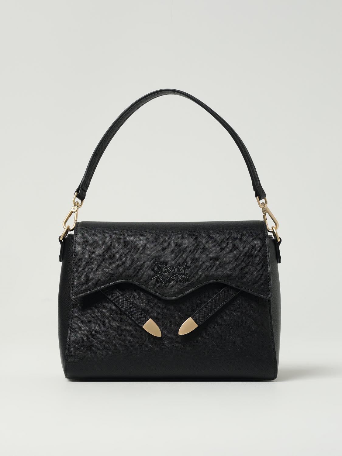 Secret Pon-pon Shoulder Bag  Woman Color Black