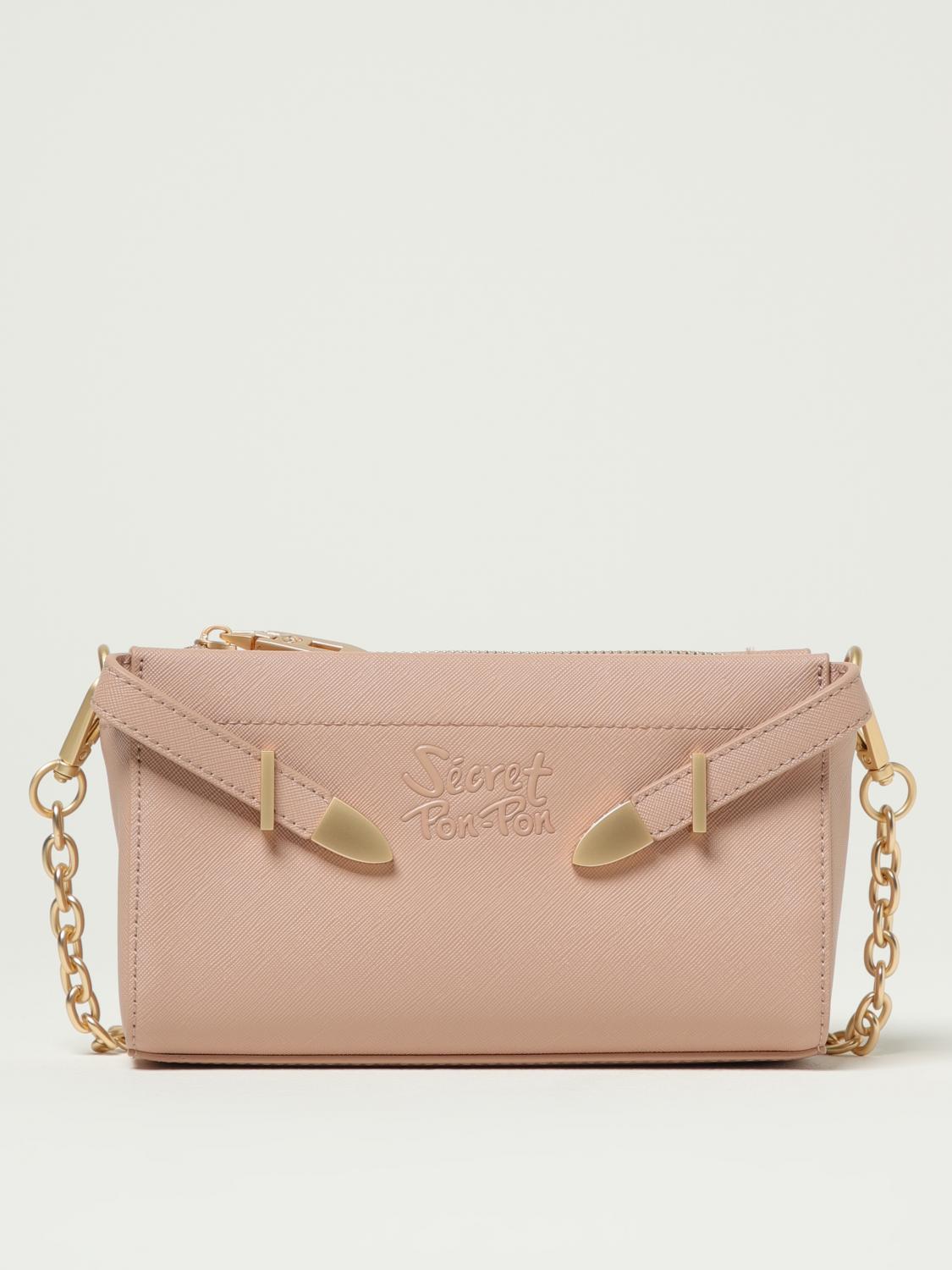 Secret Pon-pon Shoulder Bag Woman Color Nude