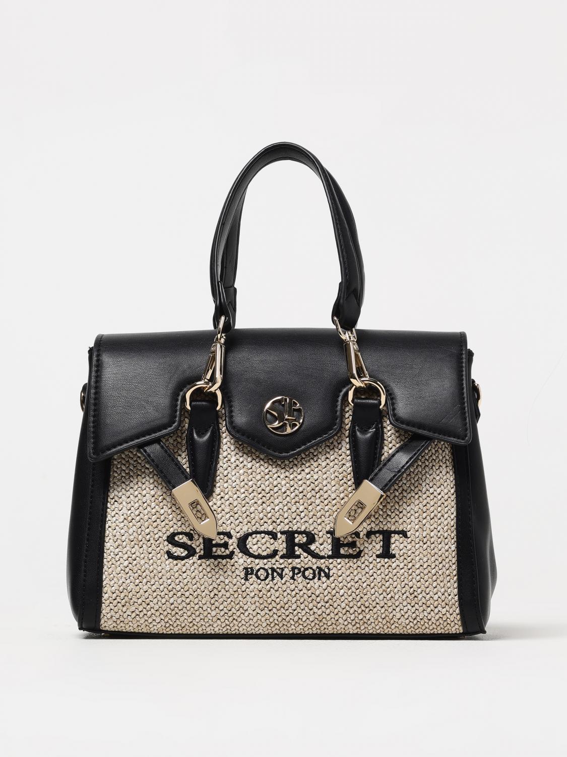 Secret Pon-pon Crossbody Bags Woman Color Black In Black