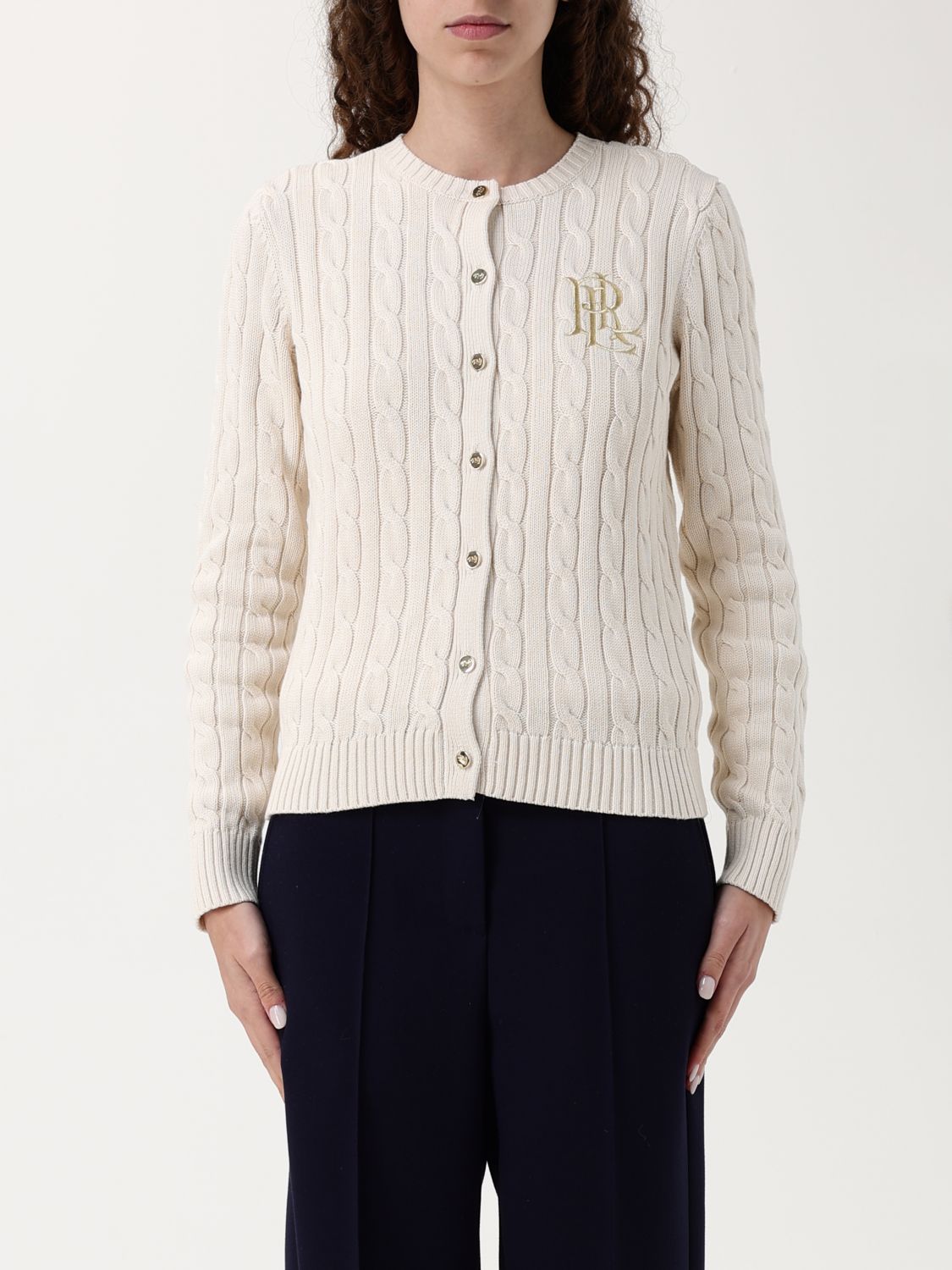 Ralph Lauren Cardigan Lauren  Woman Color Yellow Cream