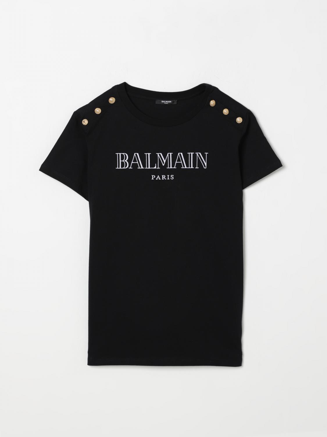 Balmain T-shirt Kids Color Black In Black