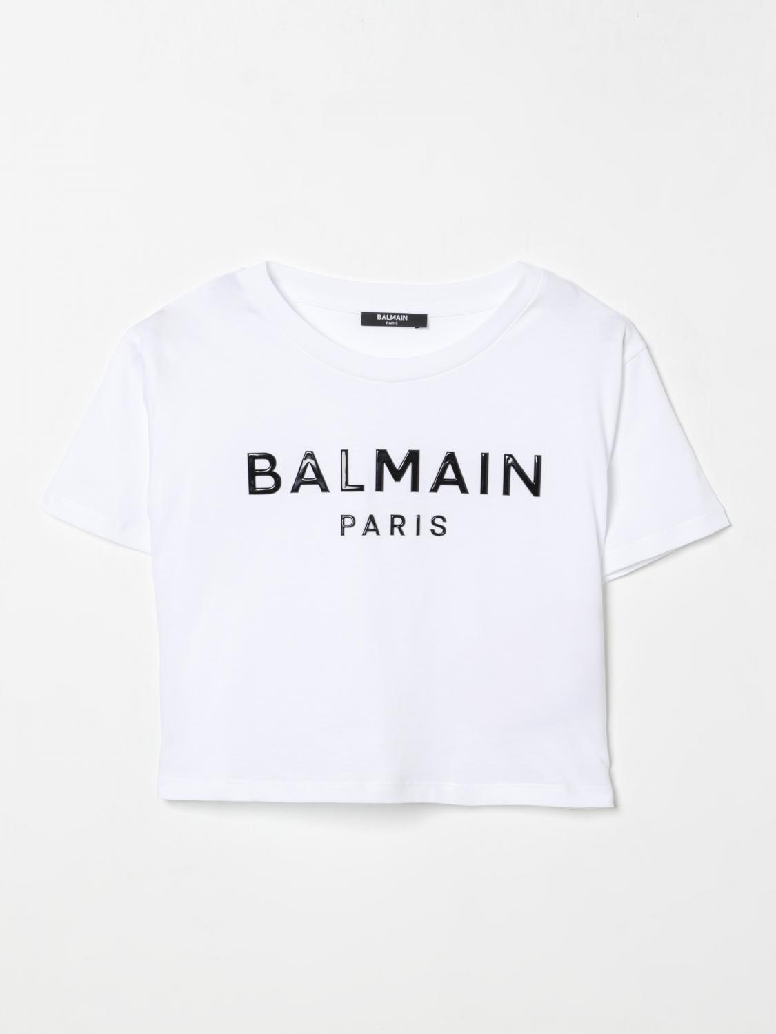 Balmain T-shirt Kids Color White In White