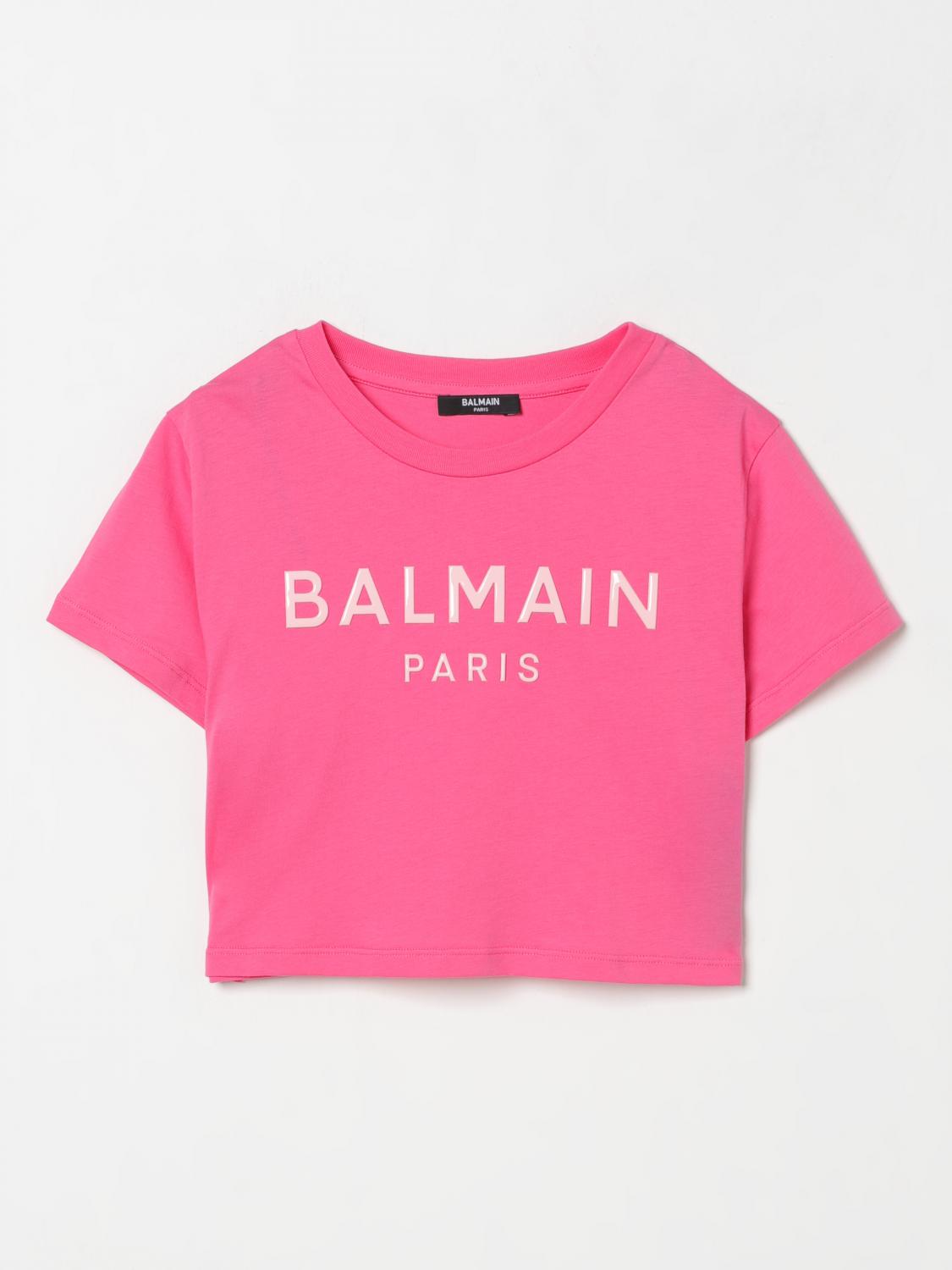 Balmain T-shirt Kids Color Fuchsia In Fuchsia