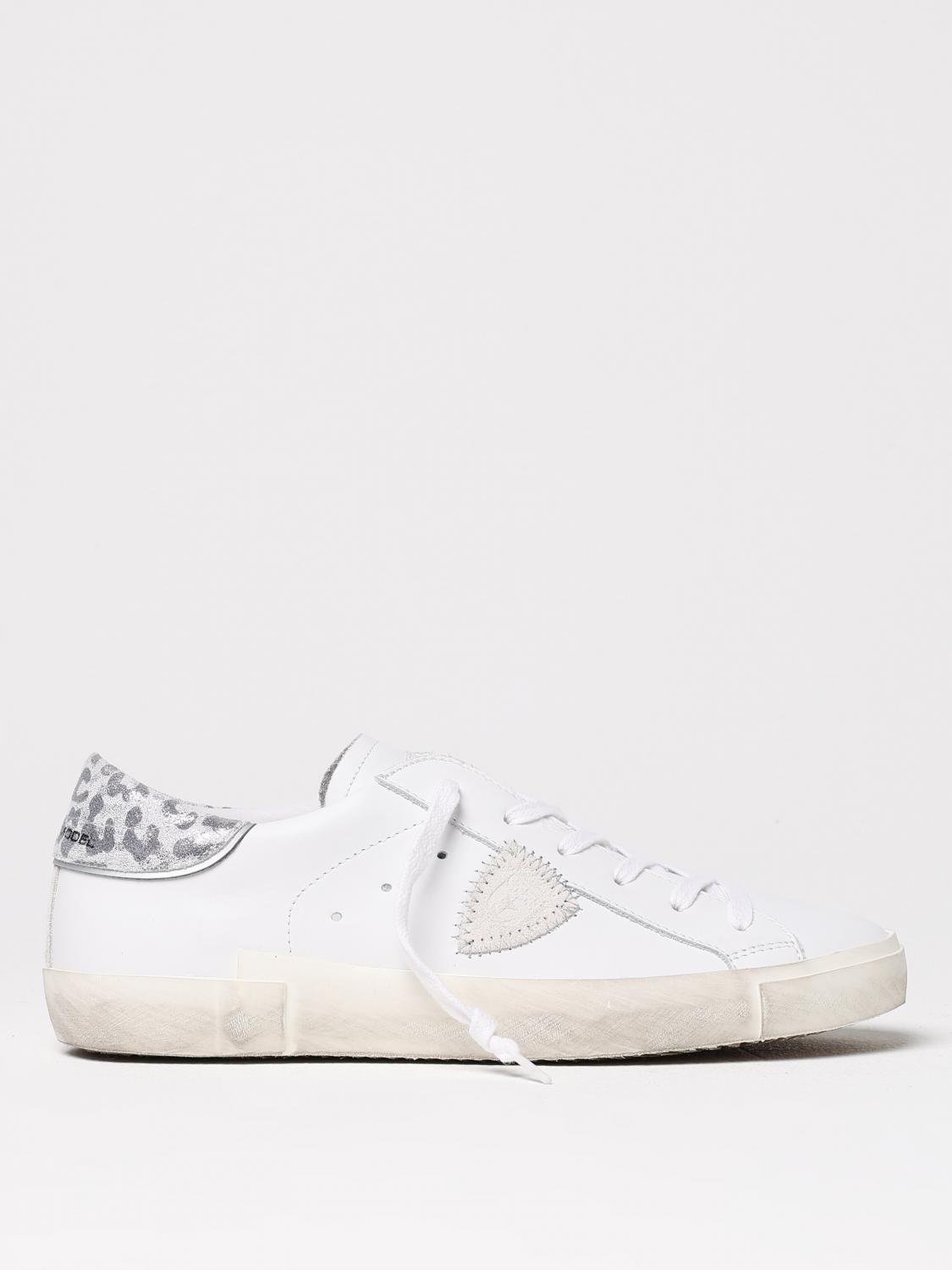 Philippe Model Prsx Leather Sneakers In Weiss