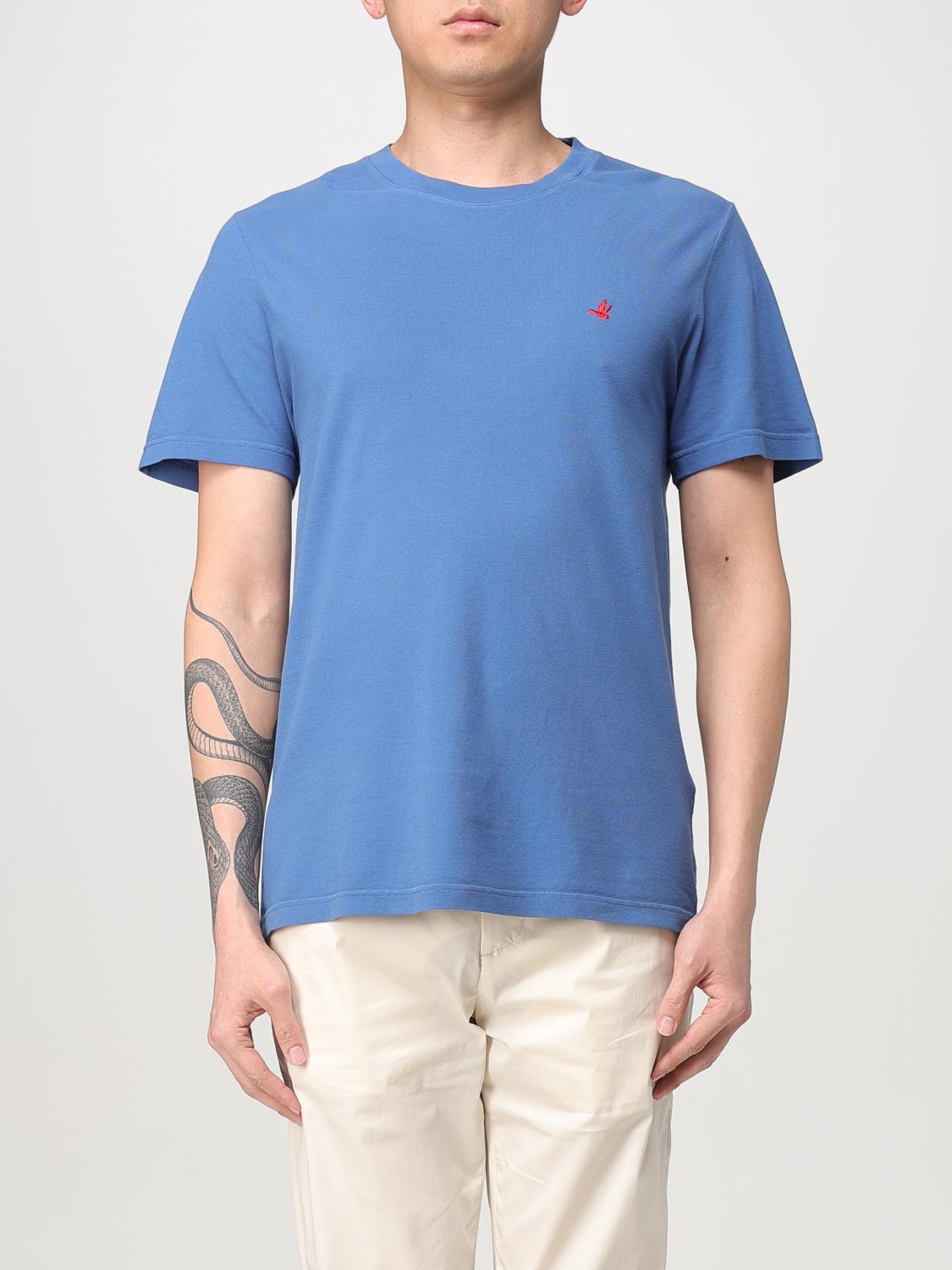 Brooksfield T-shirt Men Color Gnawed Blue In Gnawed Blue