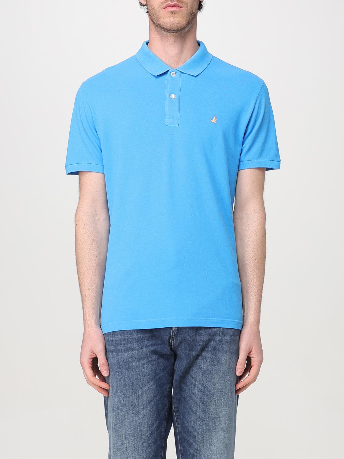 Brooksfield Polo Shirt Men Color Gnawed Blue In Gnawed Blue