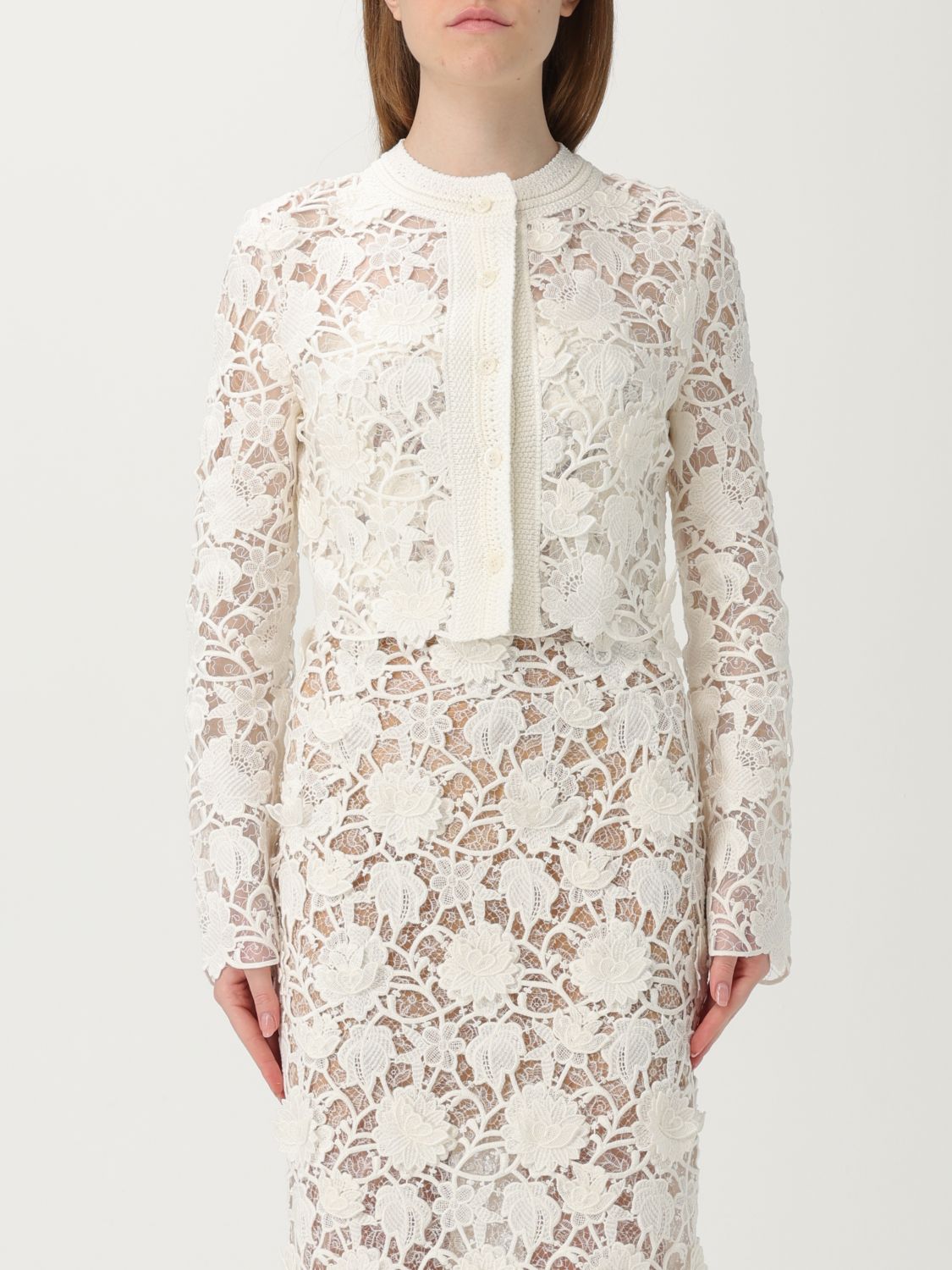 Ermanno Scervino Jacke Damen Farbe Weiss