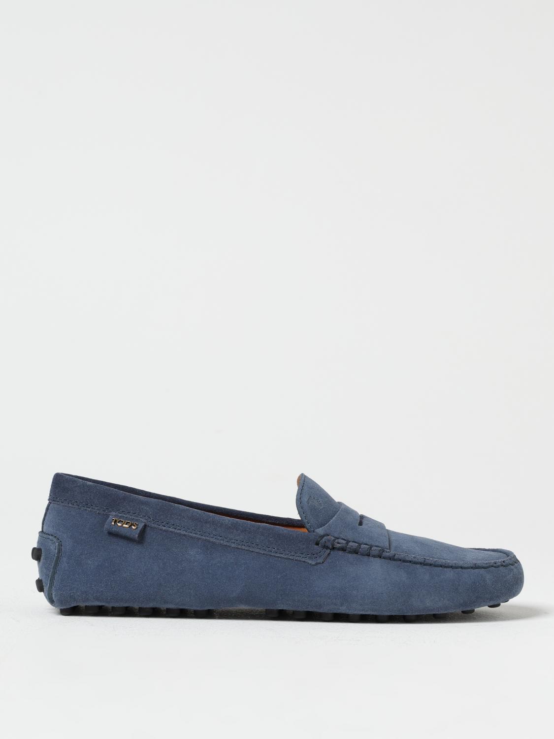 Tod's Blue Slip On Loafers In Blue