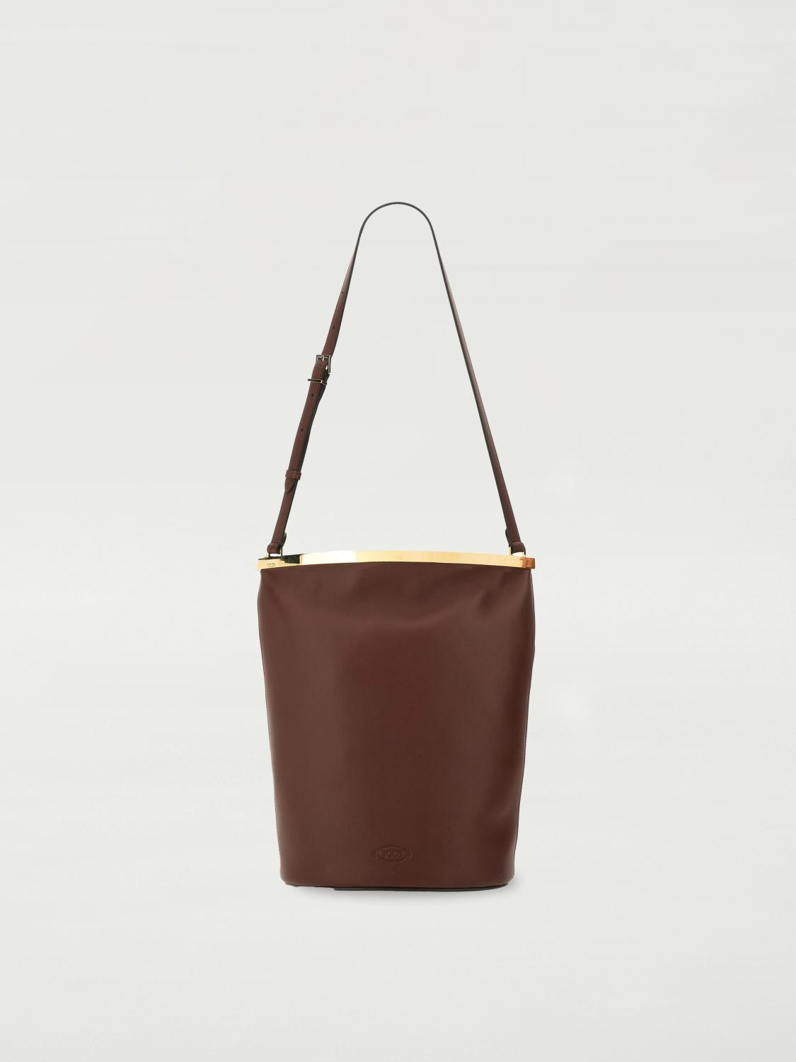 Tod's Small Leather Bucket Bag In Brown