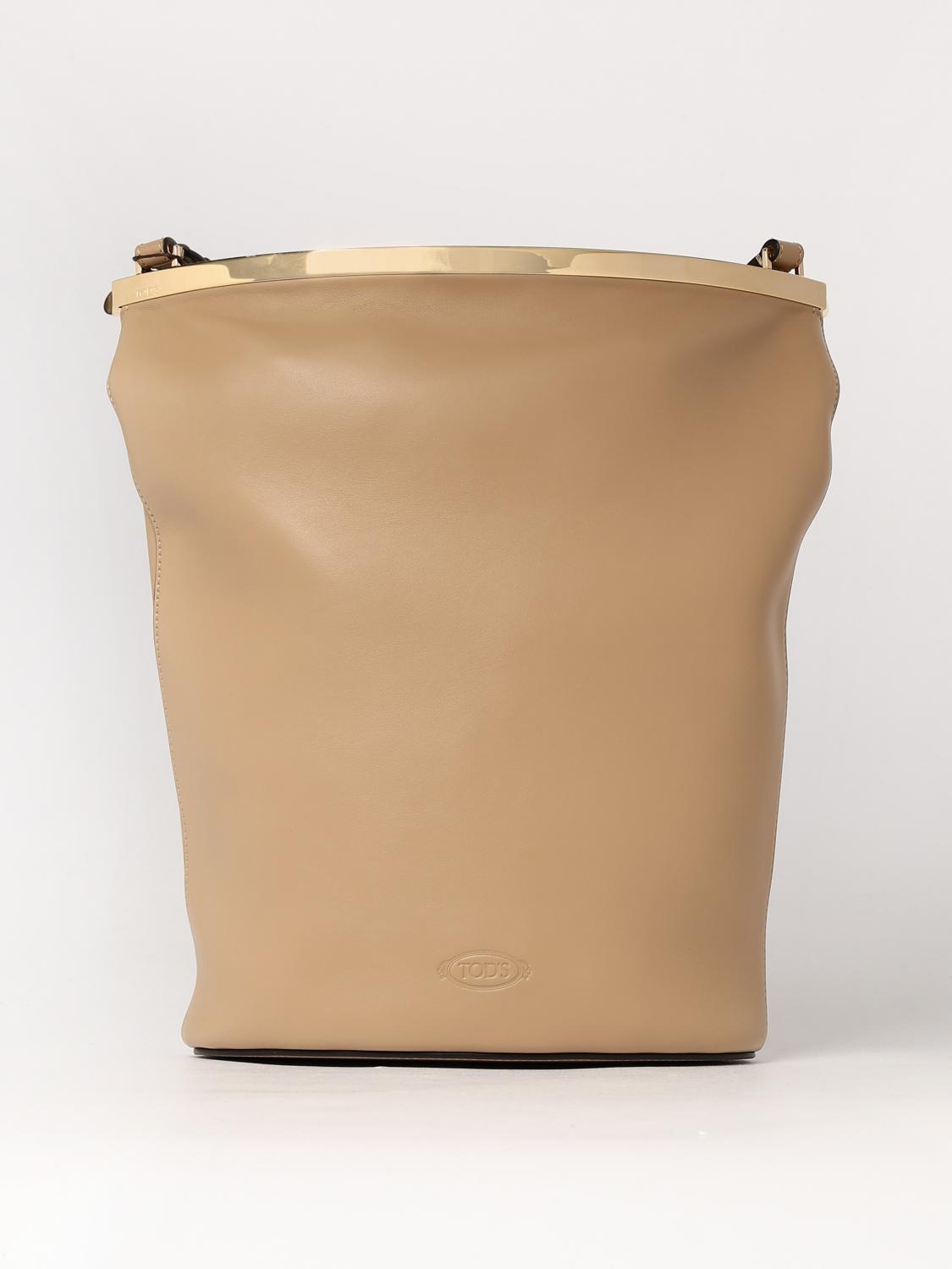 Tod's Magenta Bag Bucket Bag In Leather Small In Rope